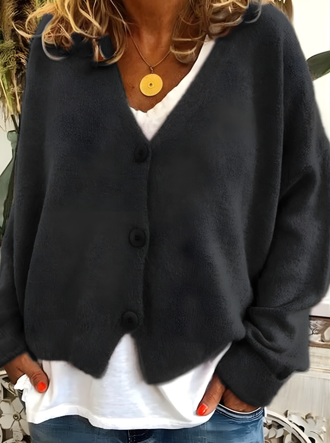 Women’s Summer V-Neck Cardigan | Button-Front