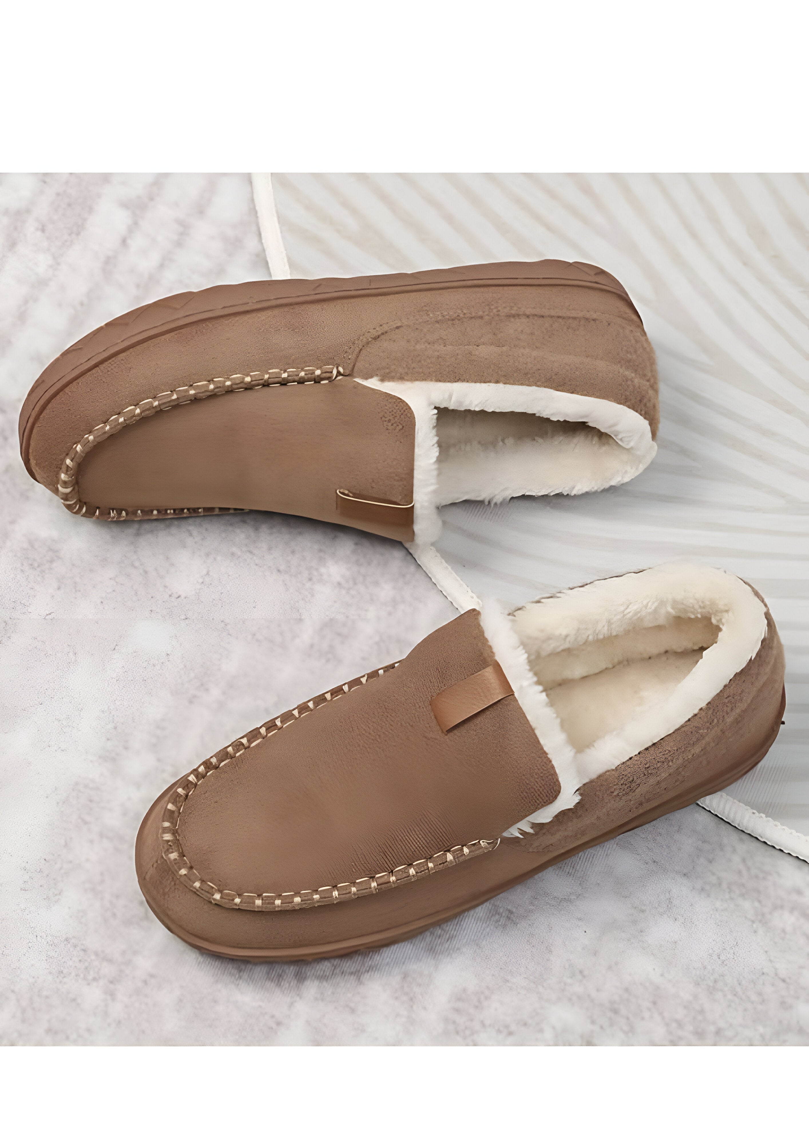 Plush Lined Loafers - Men's Shoes