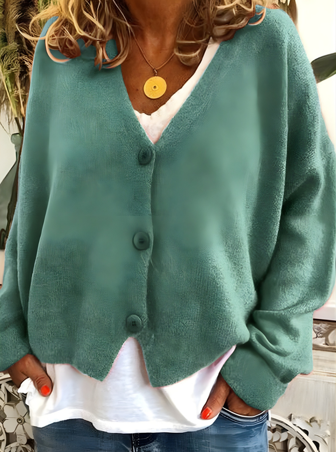 Women’s Summer V-Neck Cardigan | Button-Front