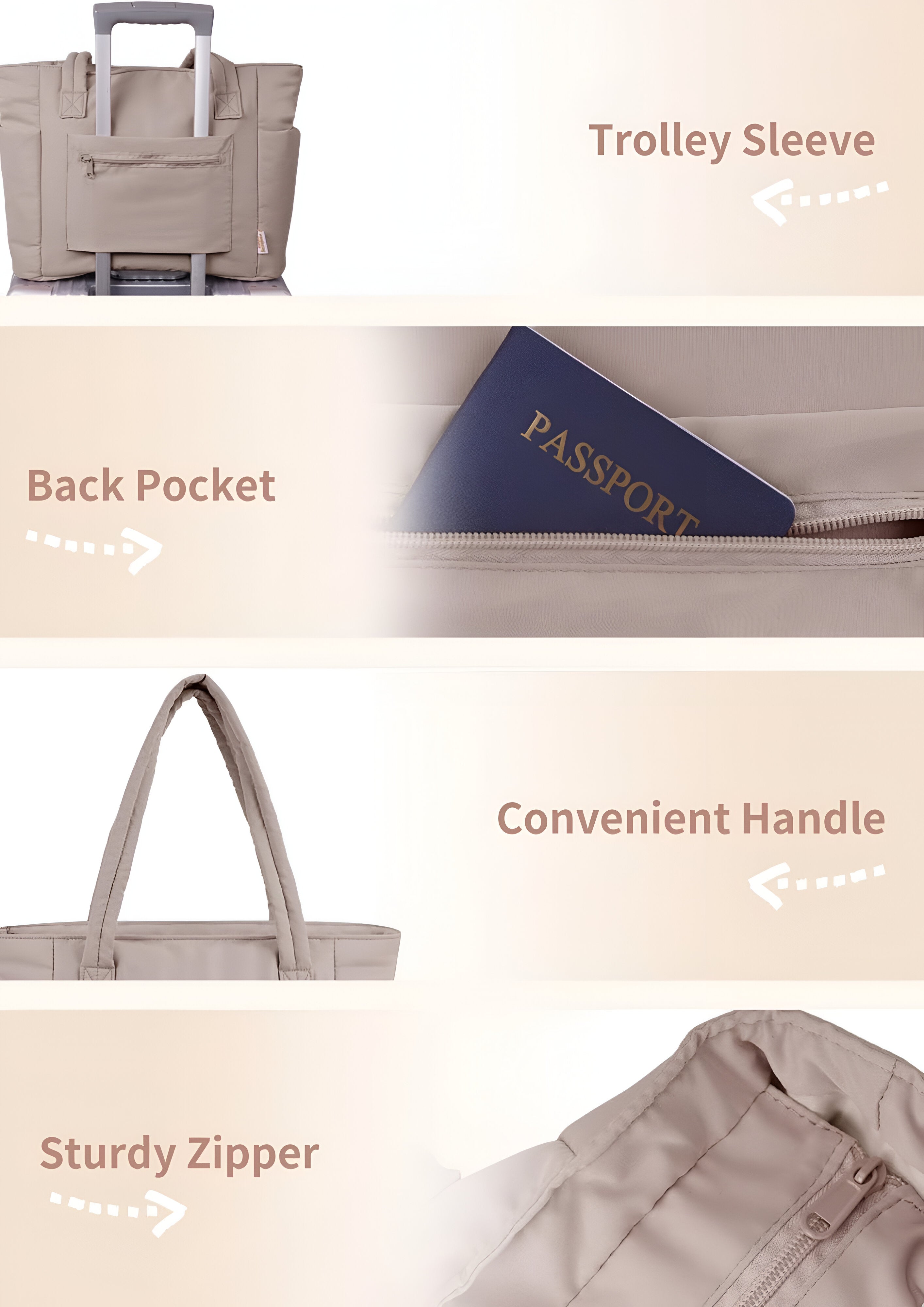 Women's Quilted Puffer Tote Bag | Large