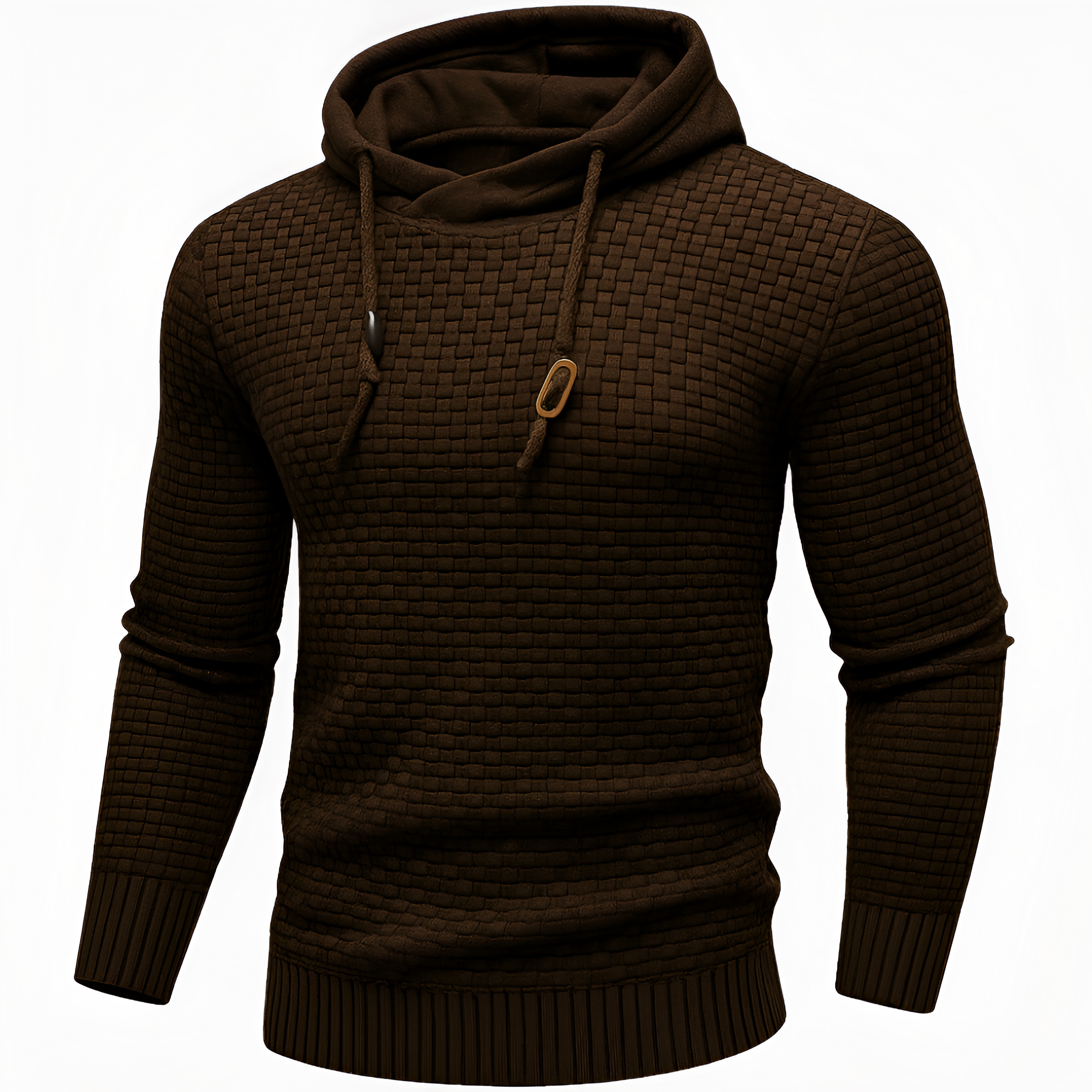Waffle Knit Jumper | Men’s Winter Hoodie Relaxed
