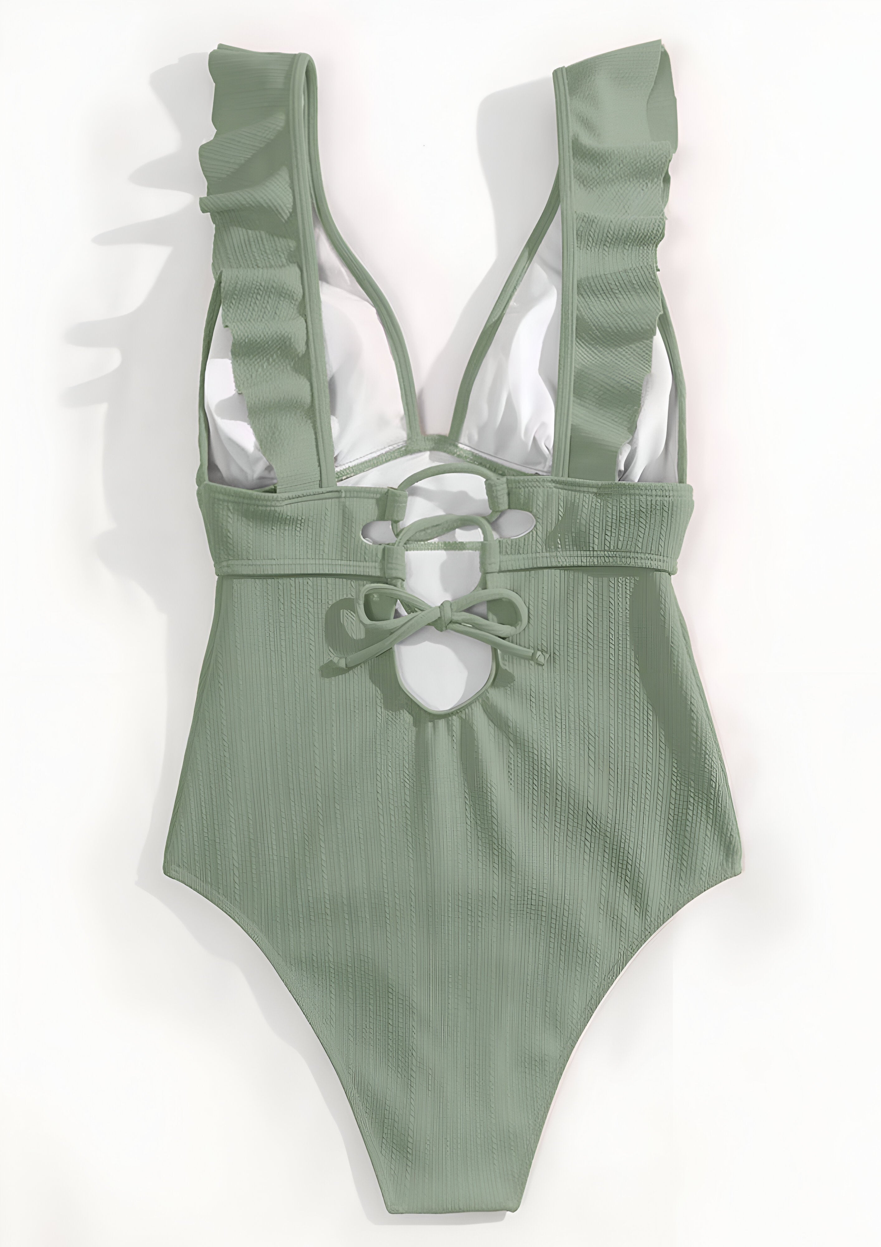 Women's Deep V-Neck One Piece Swimwear