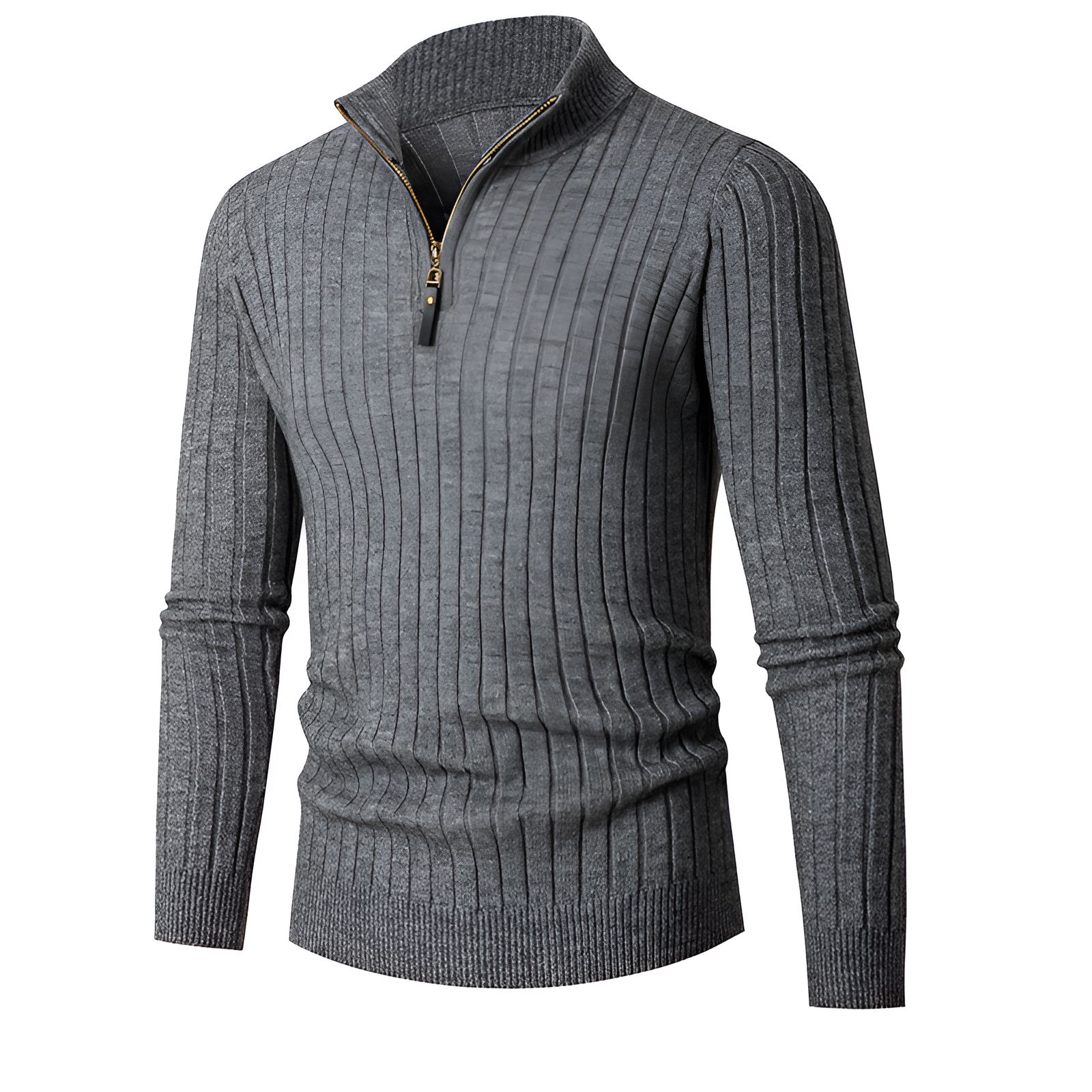 Slim Ribbed Jumper | Men's Winter Knit Stylish
