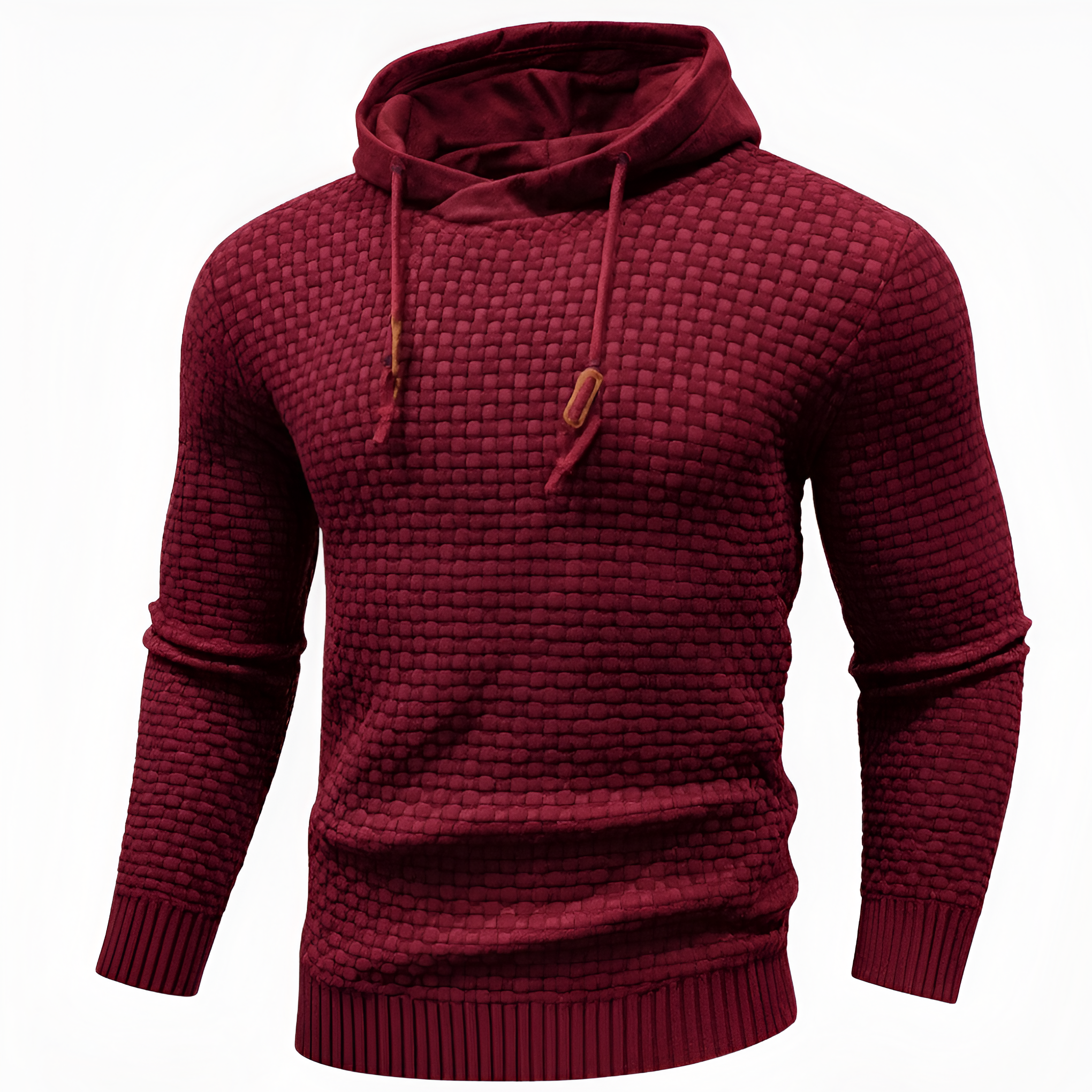 Waffle Knit Jumper | Men’s Winter Hoodie Relaxed