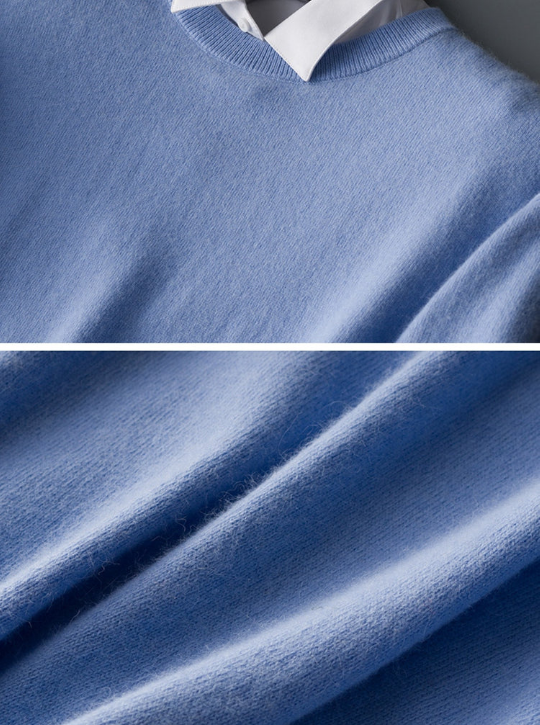 V-Neck Jumper | Men Plain Minimal Knit