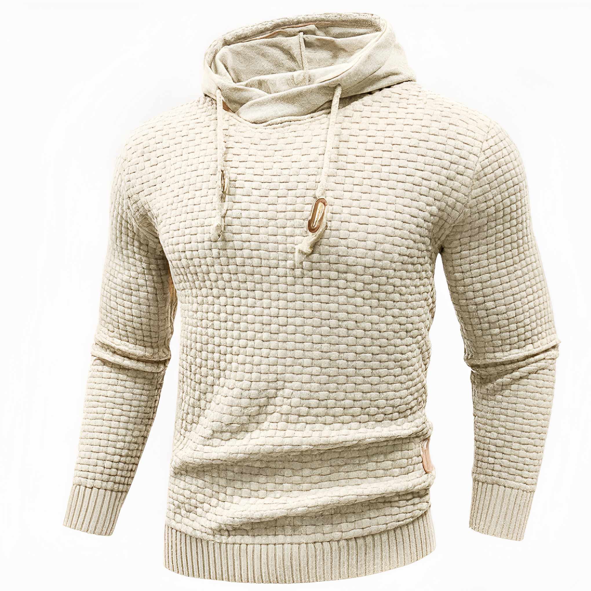 Waffle Knit Jumper | Men’s Winter Hoodie Relaxed
