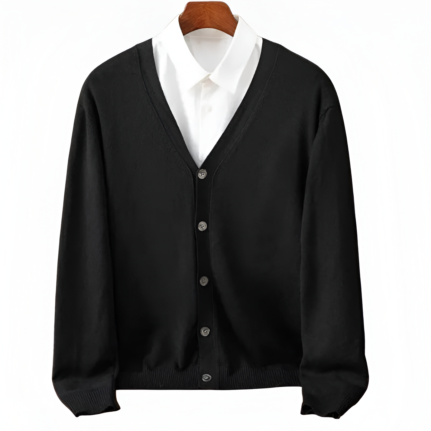 V-neck Cardigan | Men’s Winter Button-Front