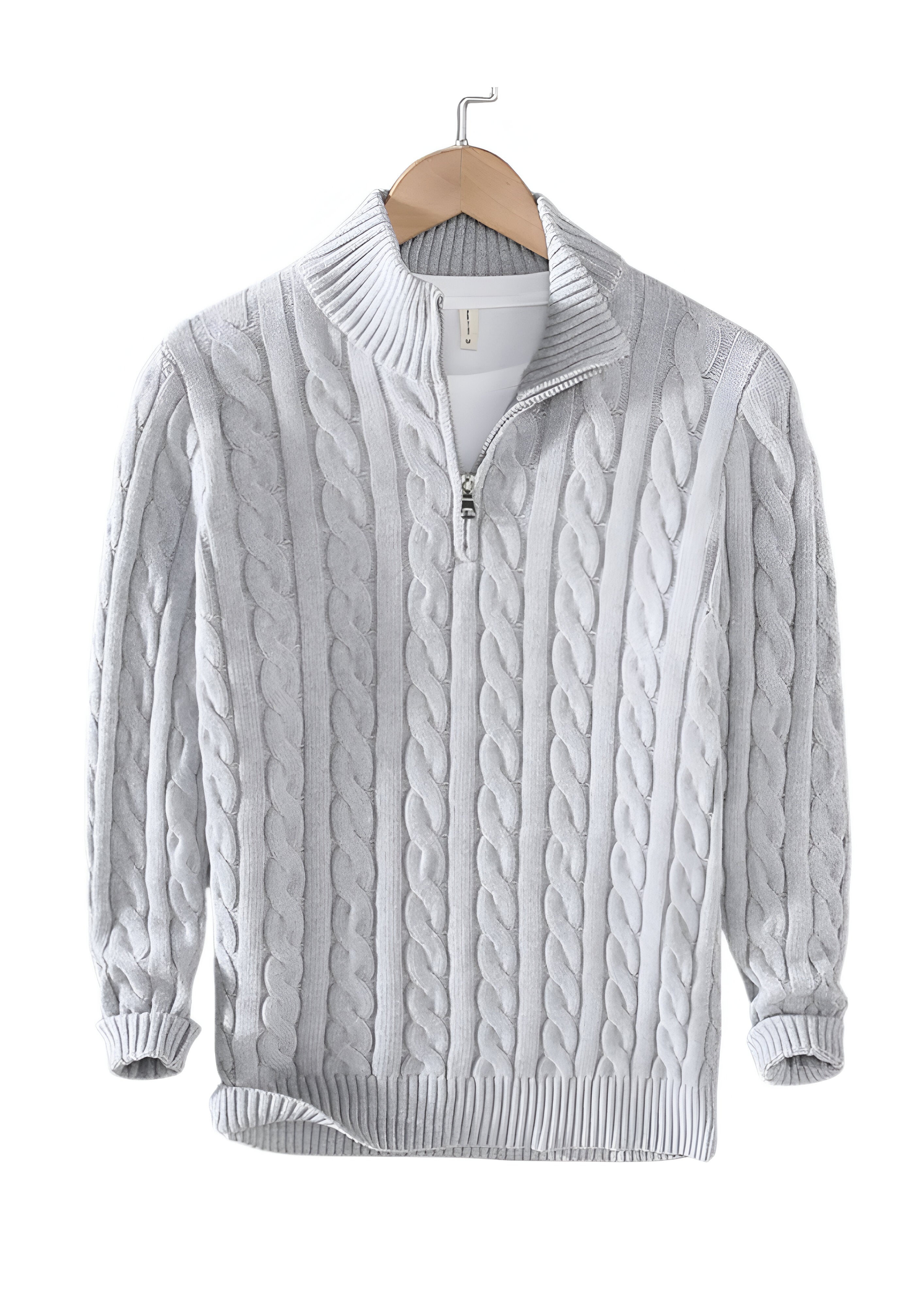 Half Zip Rib-Knit Jumper | Men's Long Sleeve