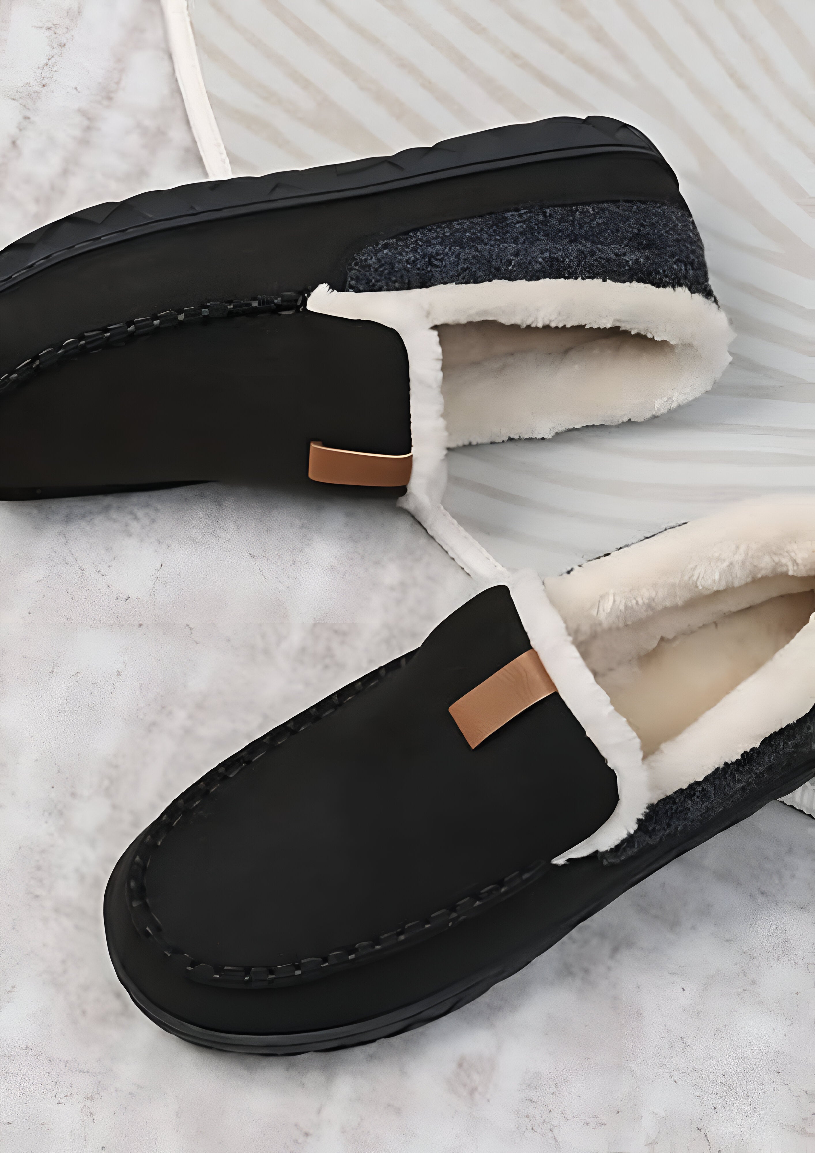 Plush Lined Loafers - Men's Shoes