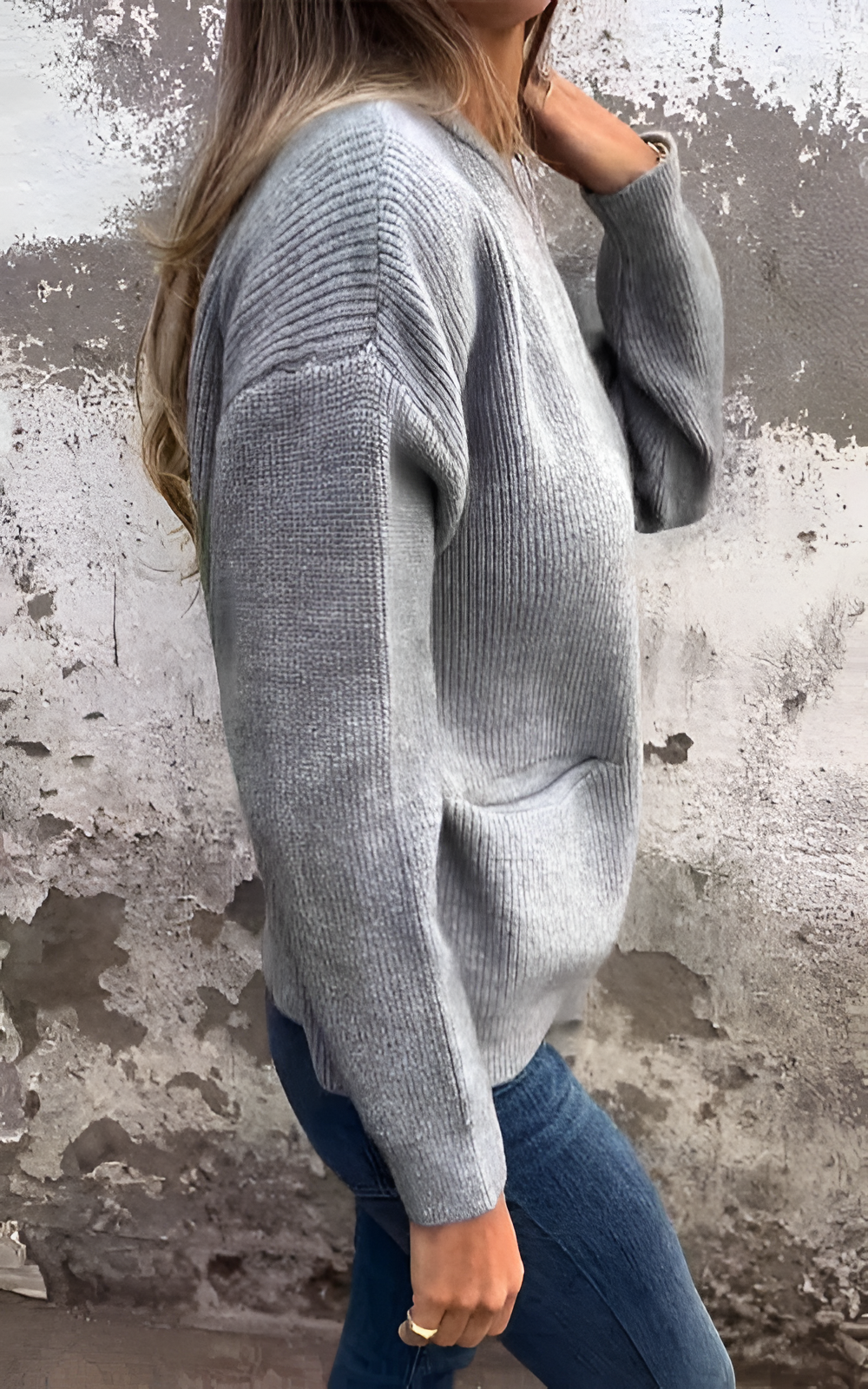 Ribbed Cardigan | Women's Winter Zip-Front Side Pockets