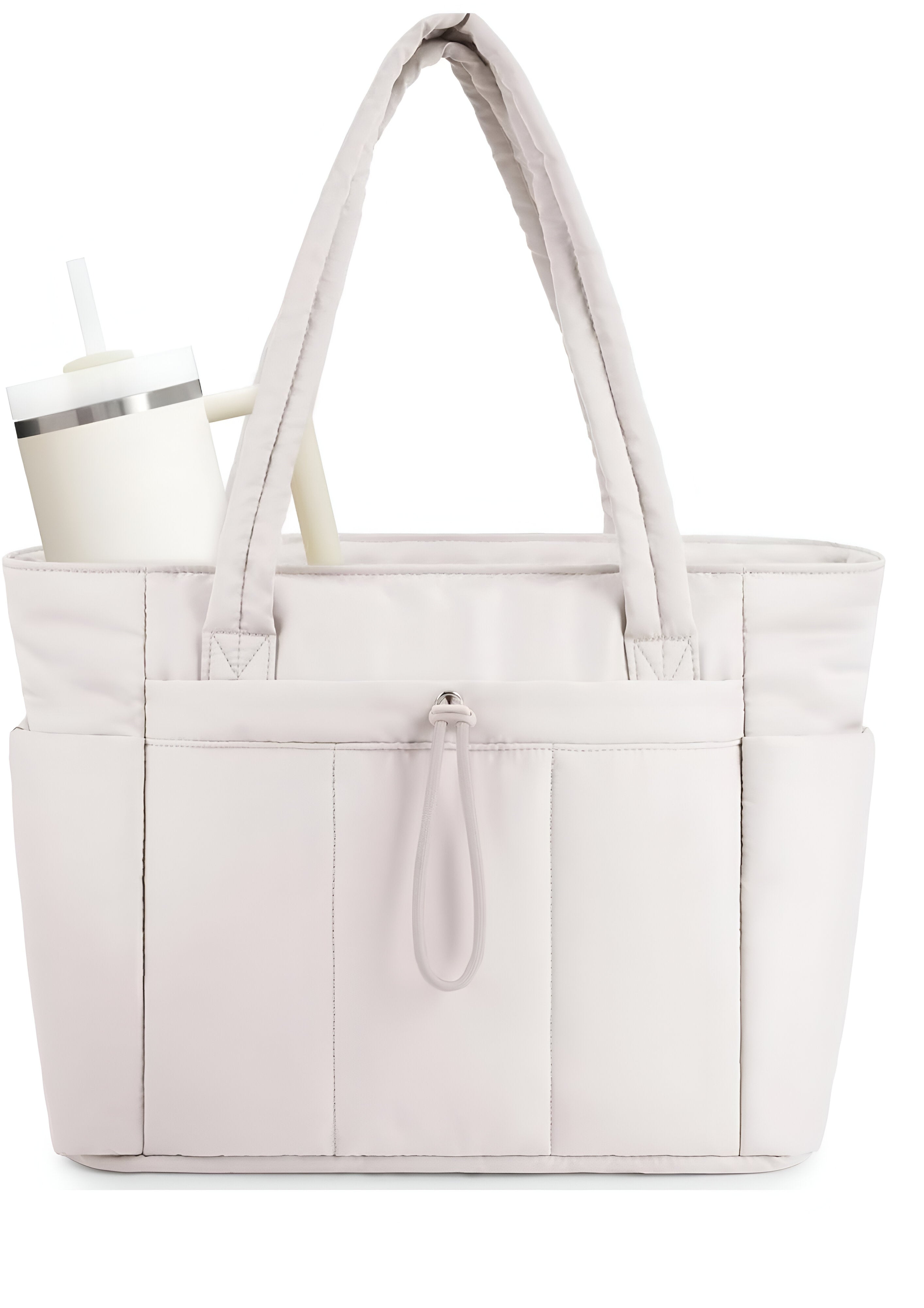 Women's Quilted Puffer Tote Bag | Large