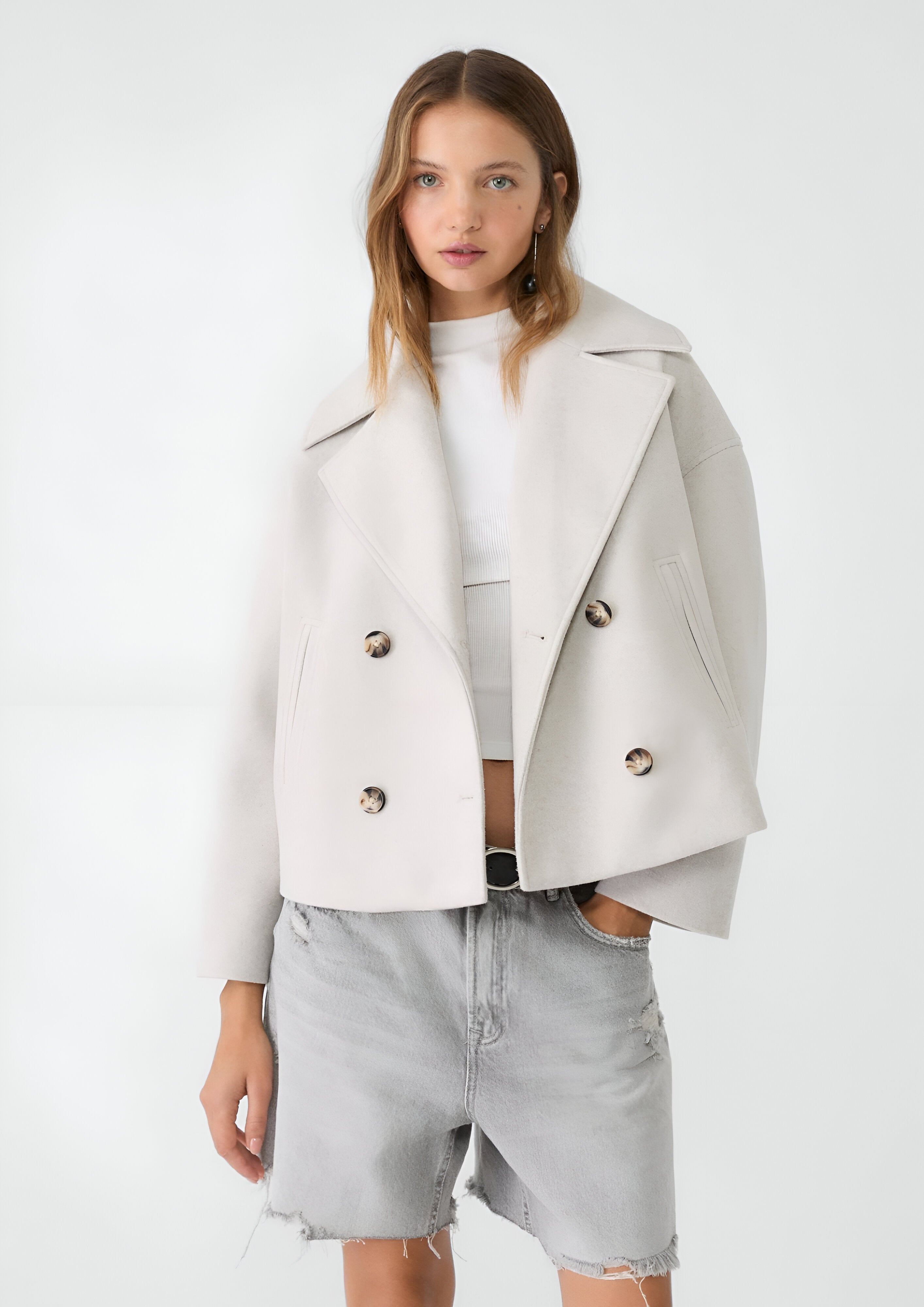 Cropped Pea Coat | Women's Winter Wear