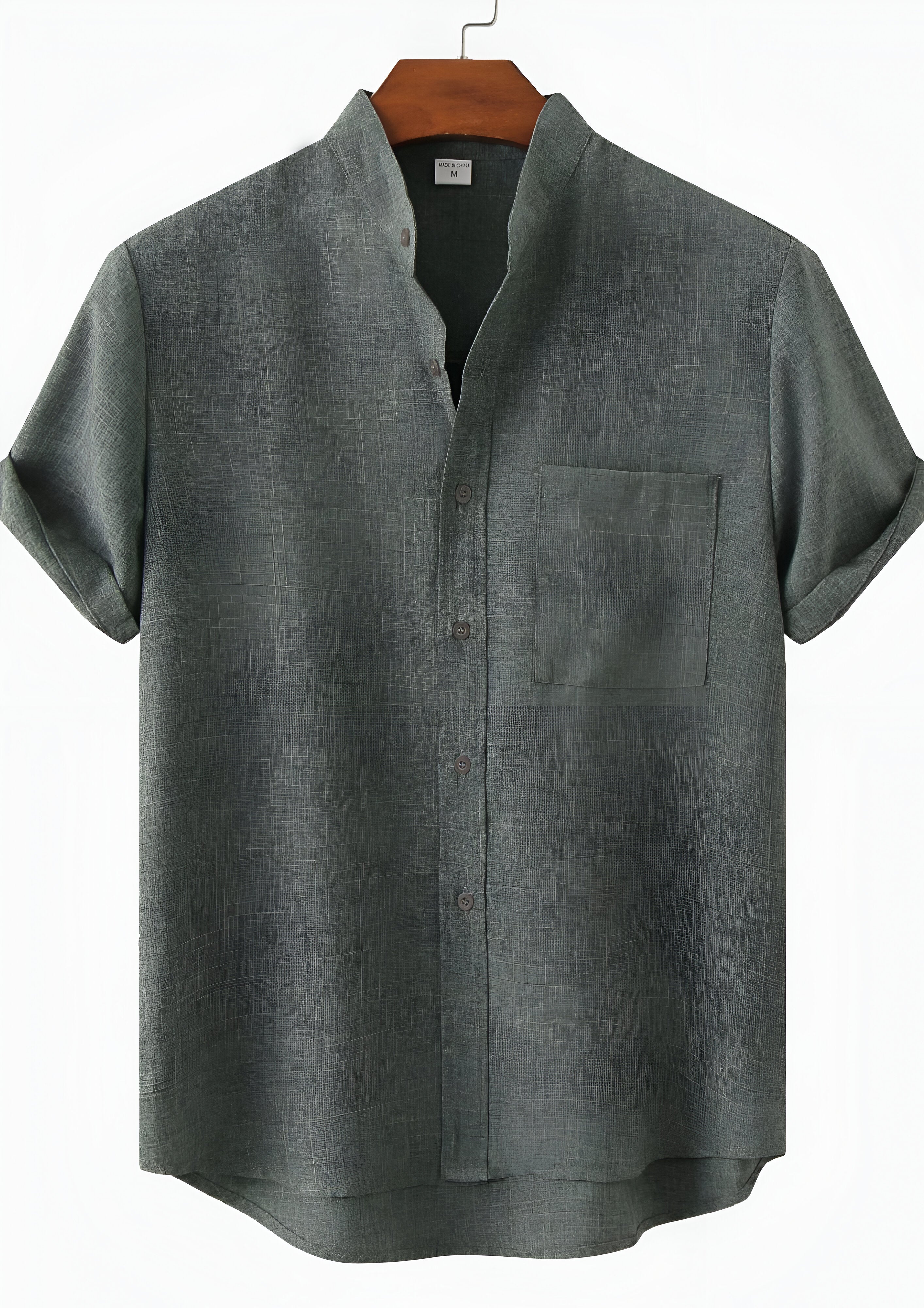 Stand Collar Shirt | Men's Button Up