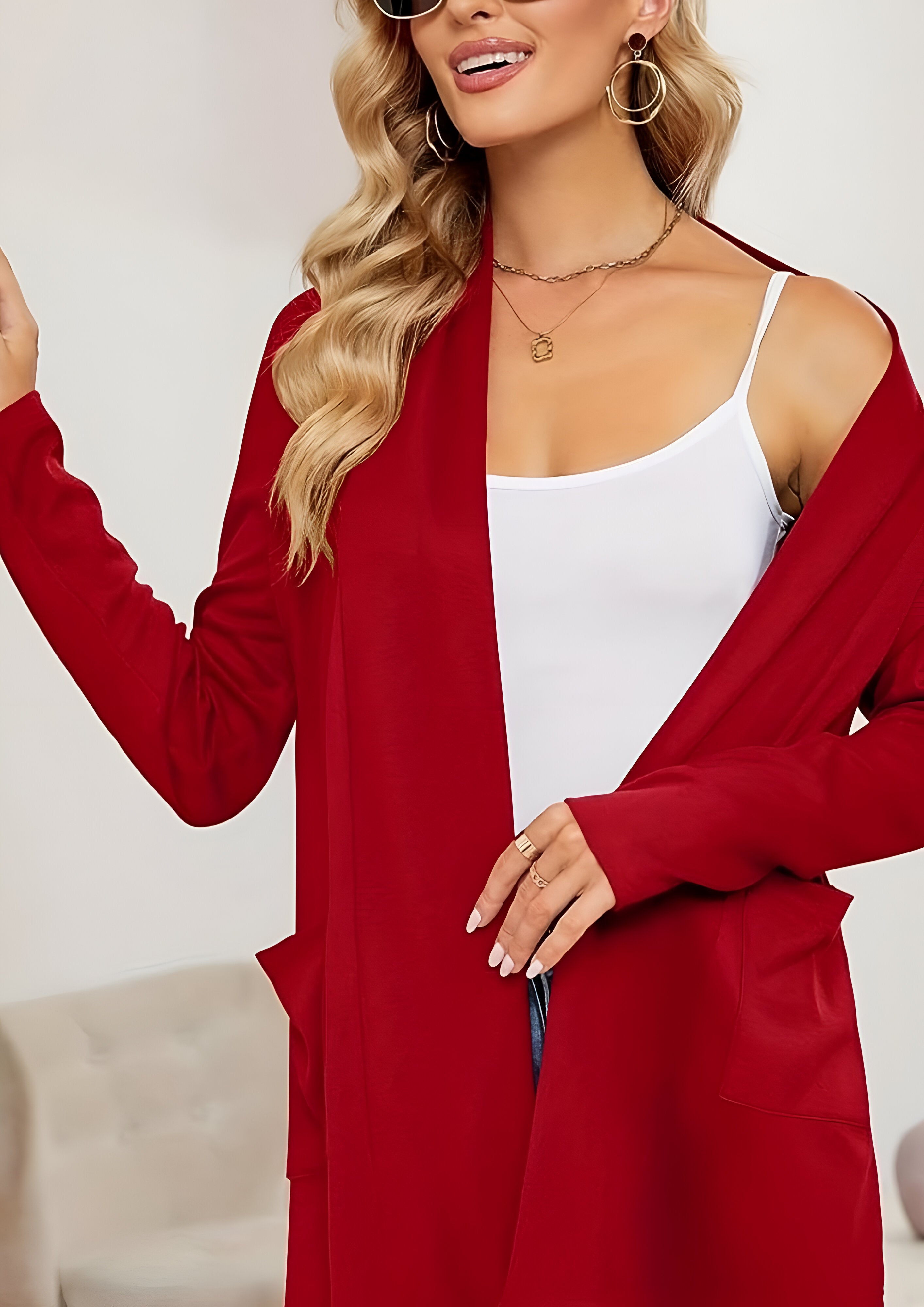 Chunky knitted Cardigan | Womens Open Front