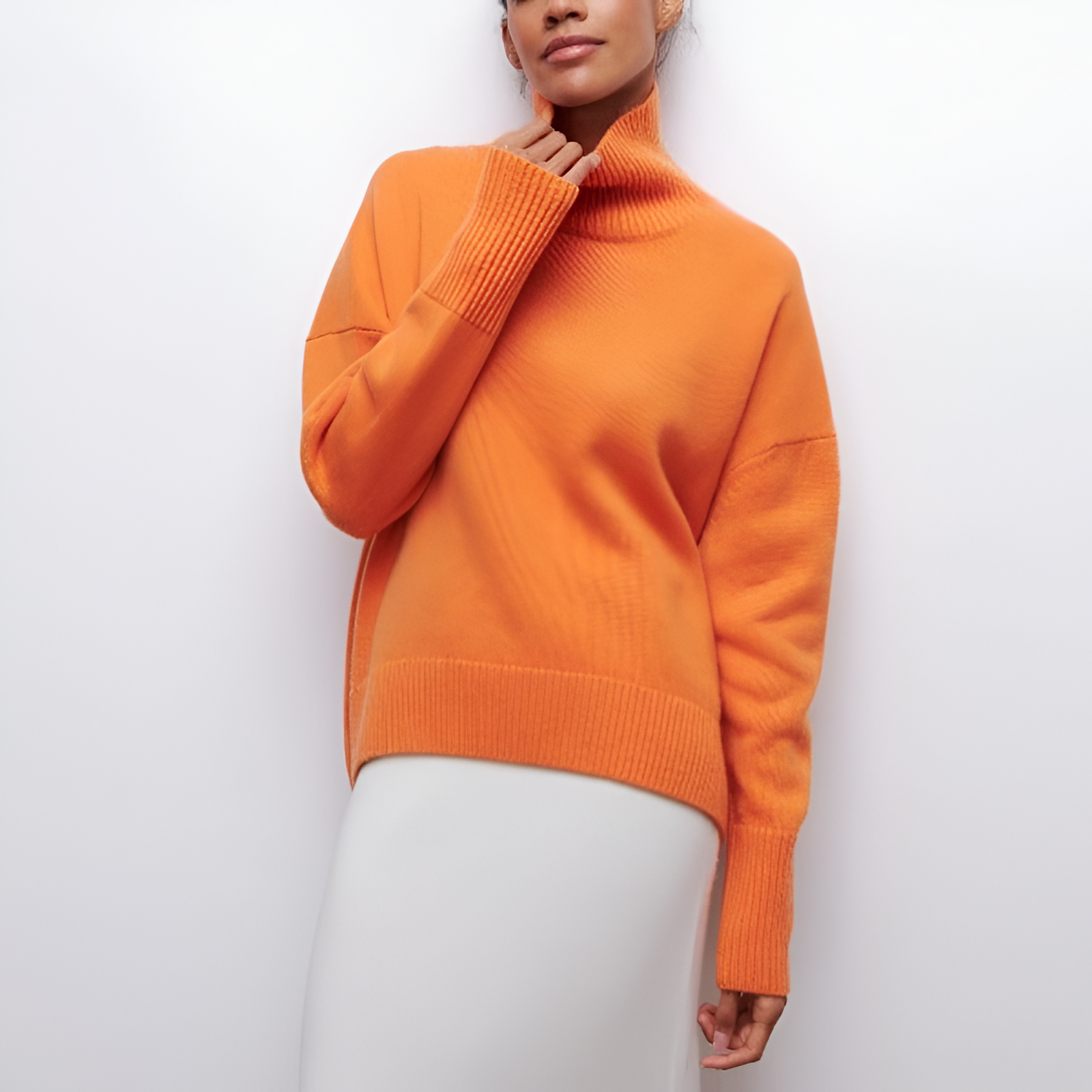 Oversized Jumper | Women's Winter Mock Neck