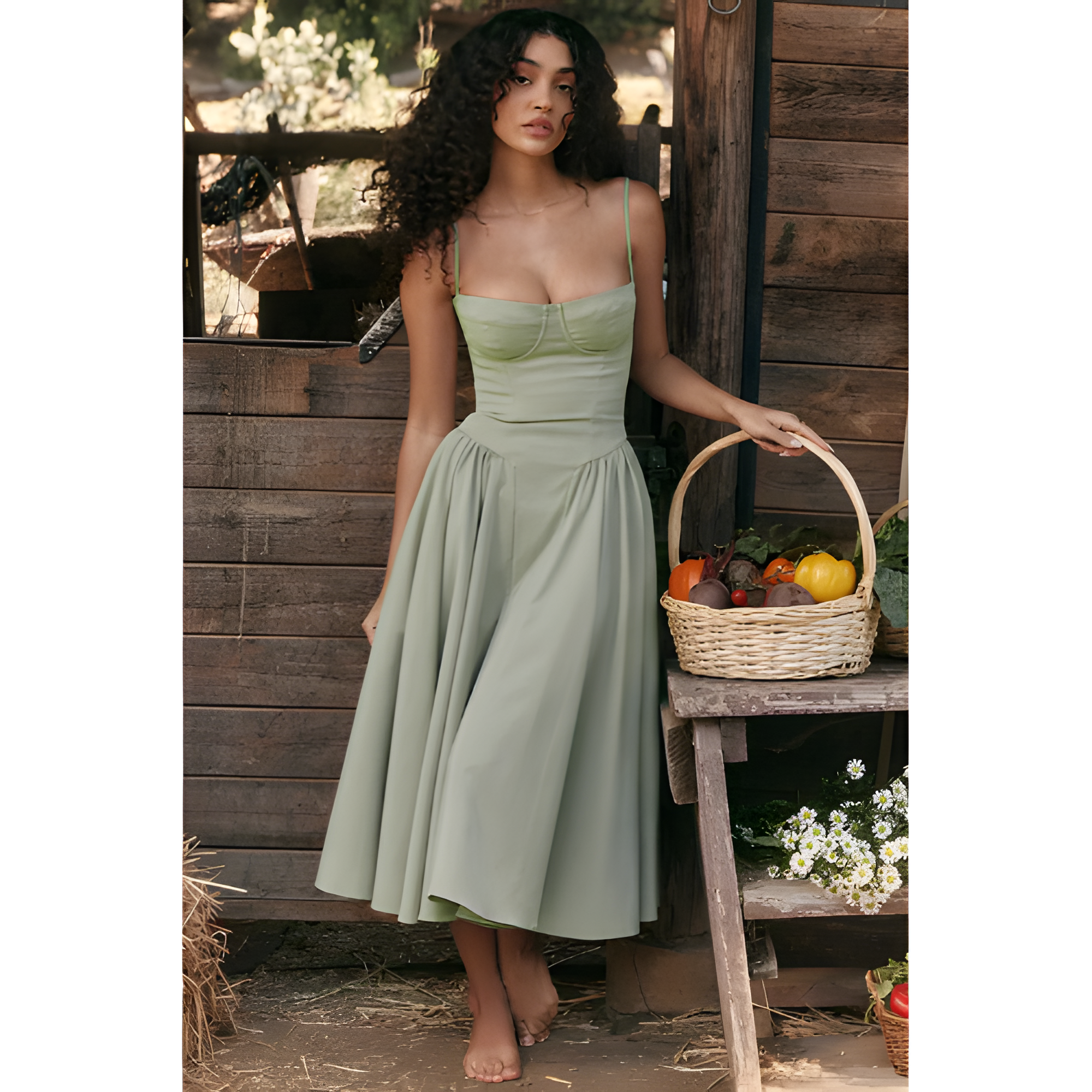 Women's Sleeveless Midi Dress | Summer