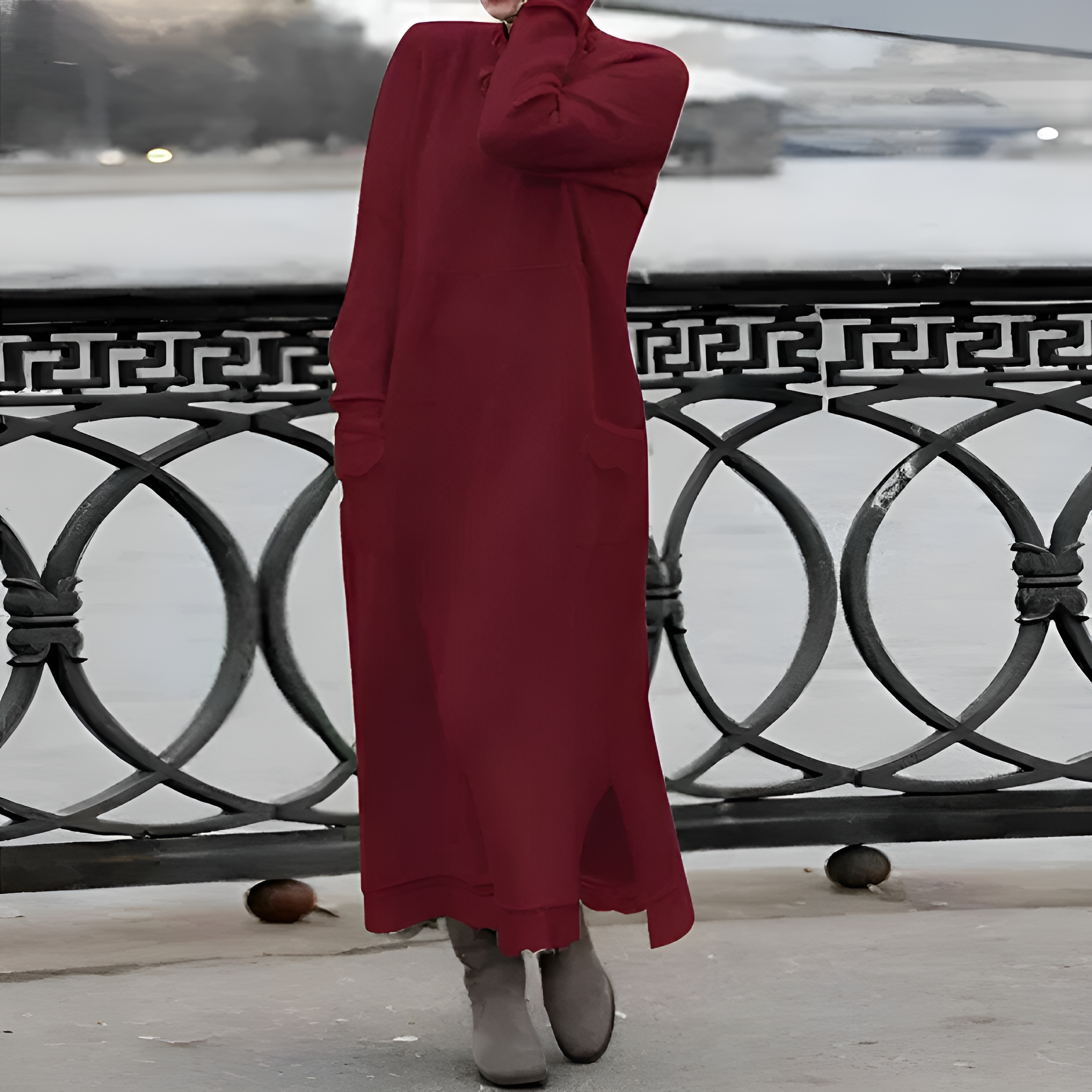 Maxi Dress | Women's Winter Hooded