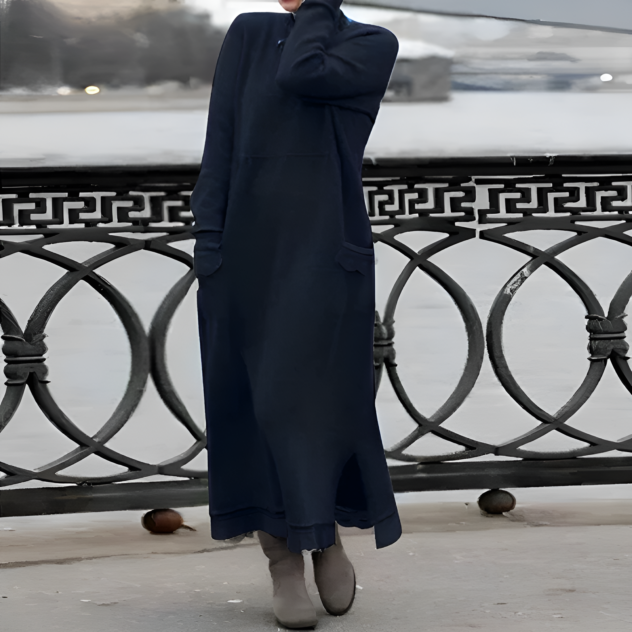 Maxi Dress | Women's Winter Hooded