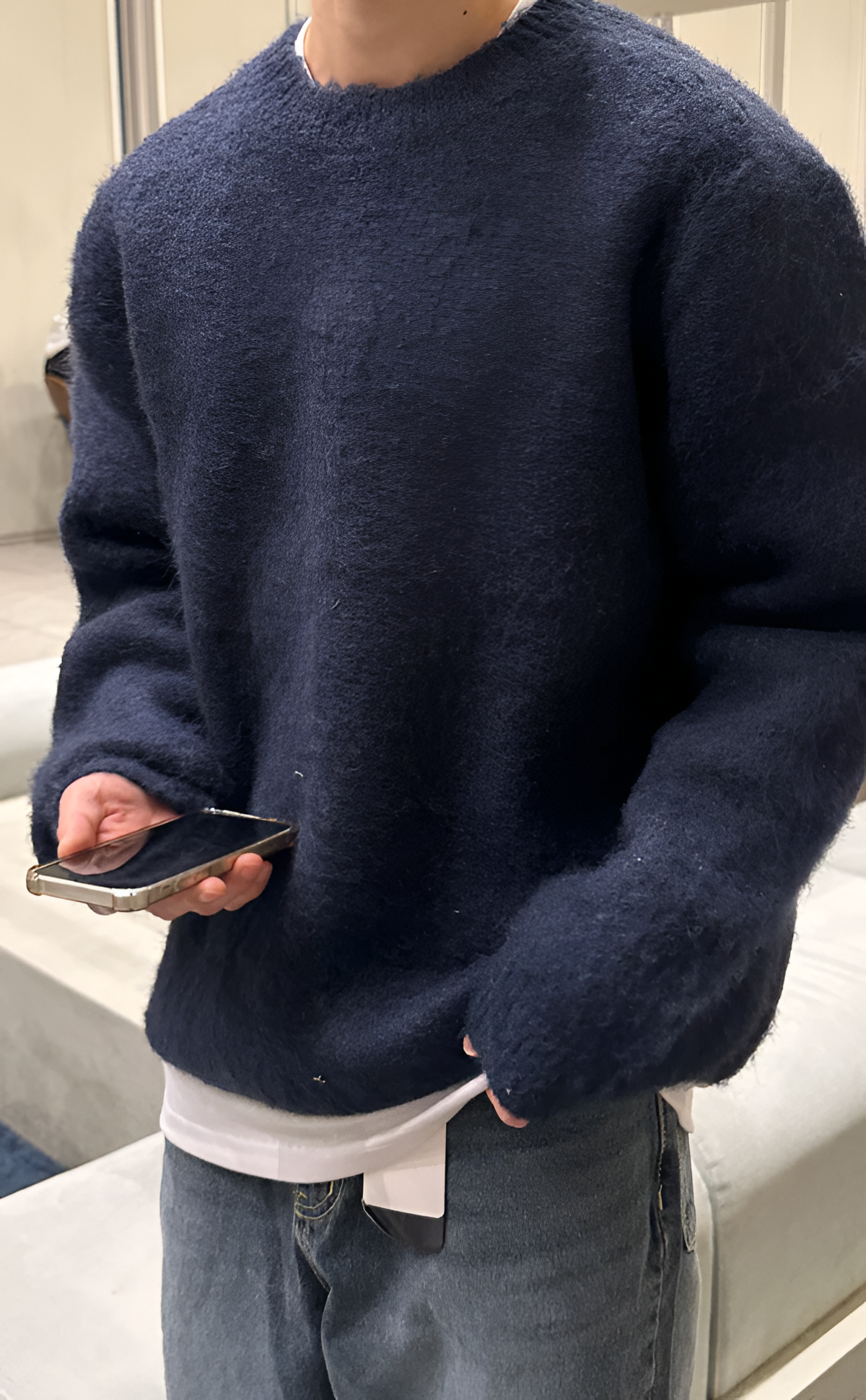 Textured Pullover Jumper | Men's Winter Knit Wool