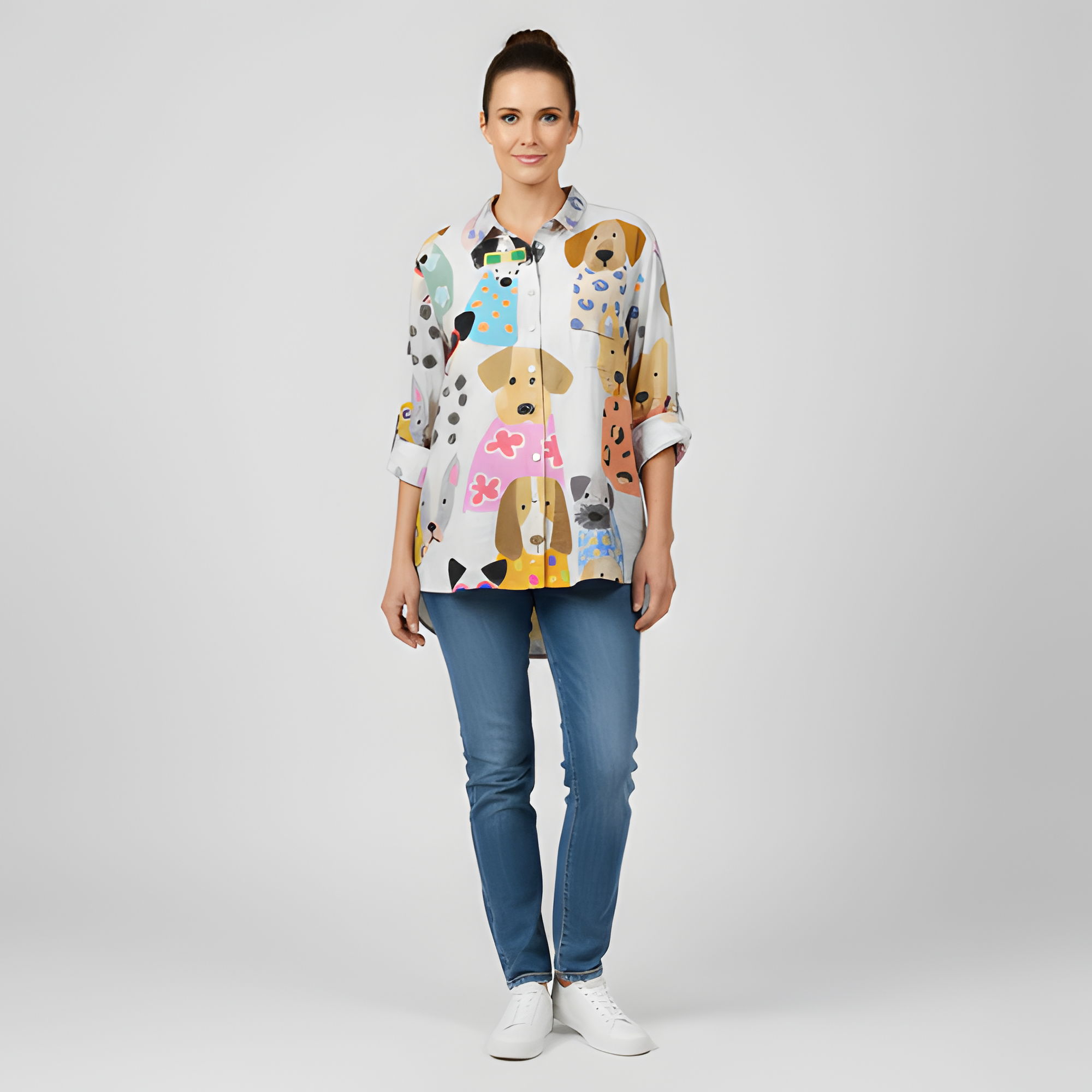 Women's Graphic Polo Shirt | Long Sleeve