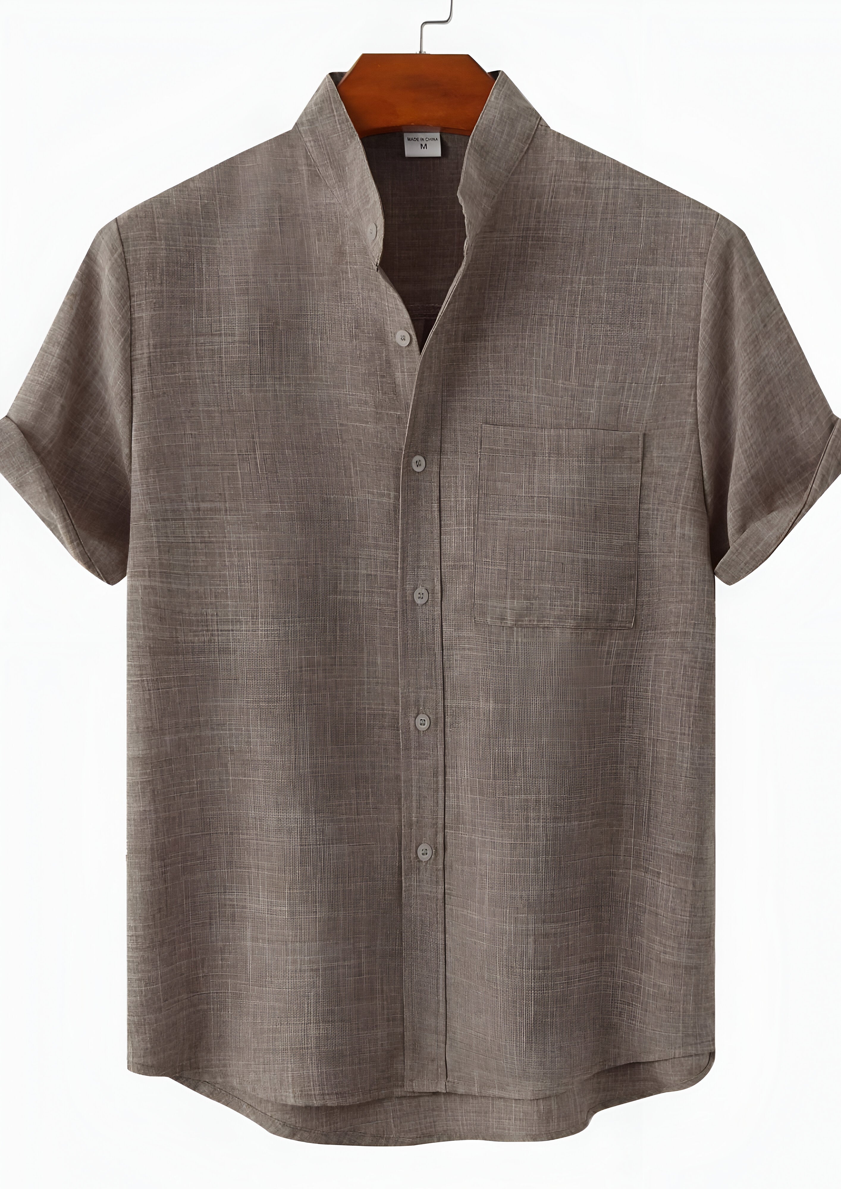 Stand Collar Shirt | Men's Button Up
