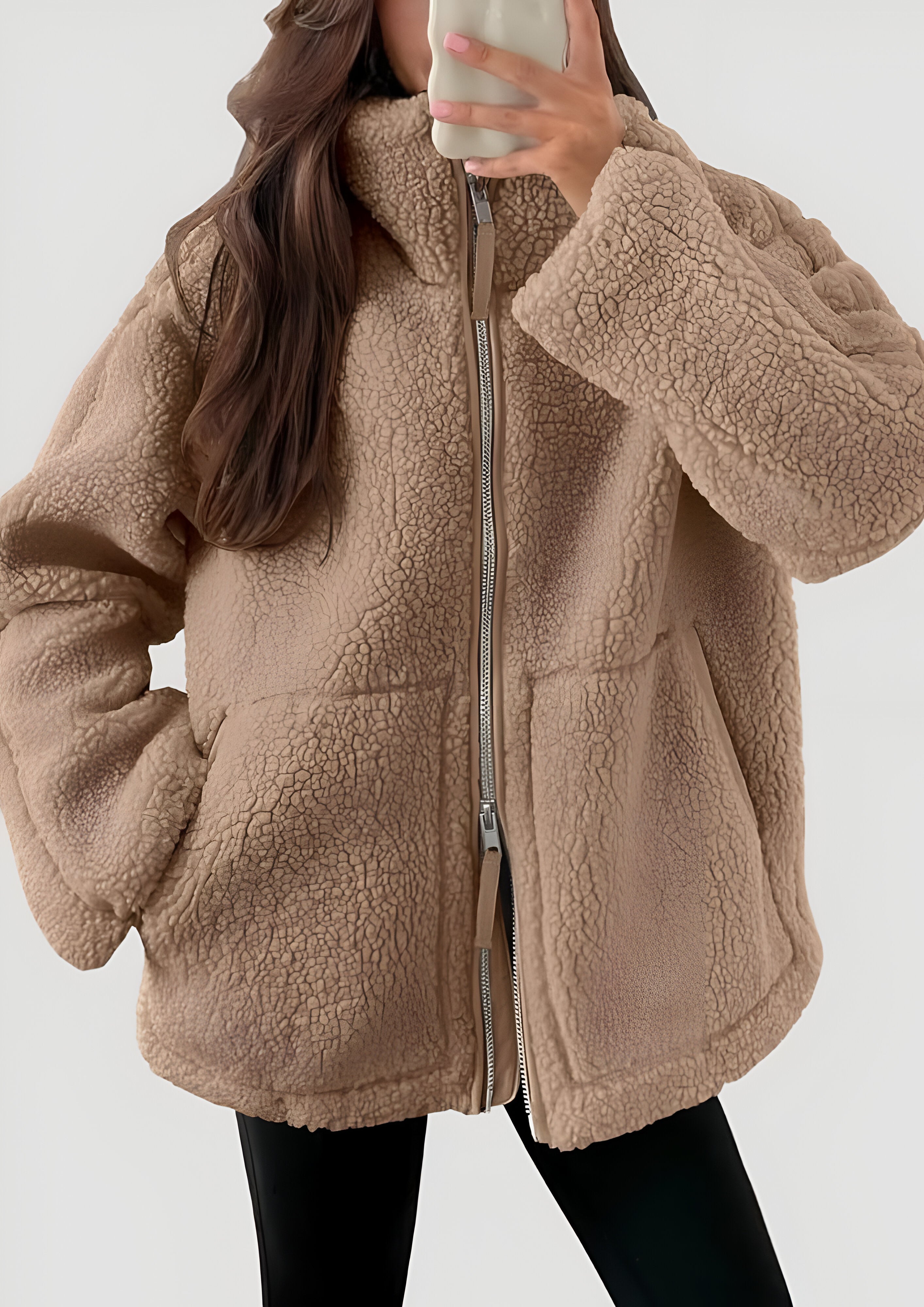 Fleece Zip Up Fluffy | Women’s Oversized