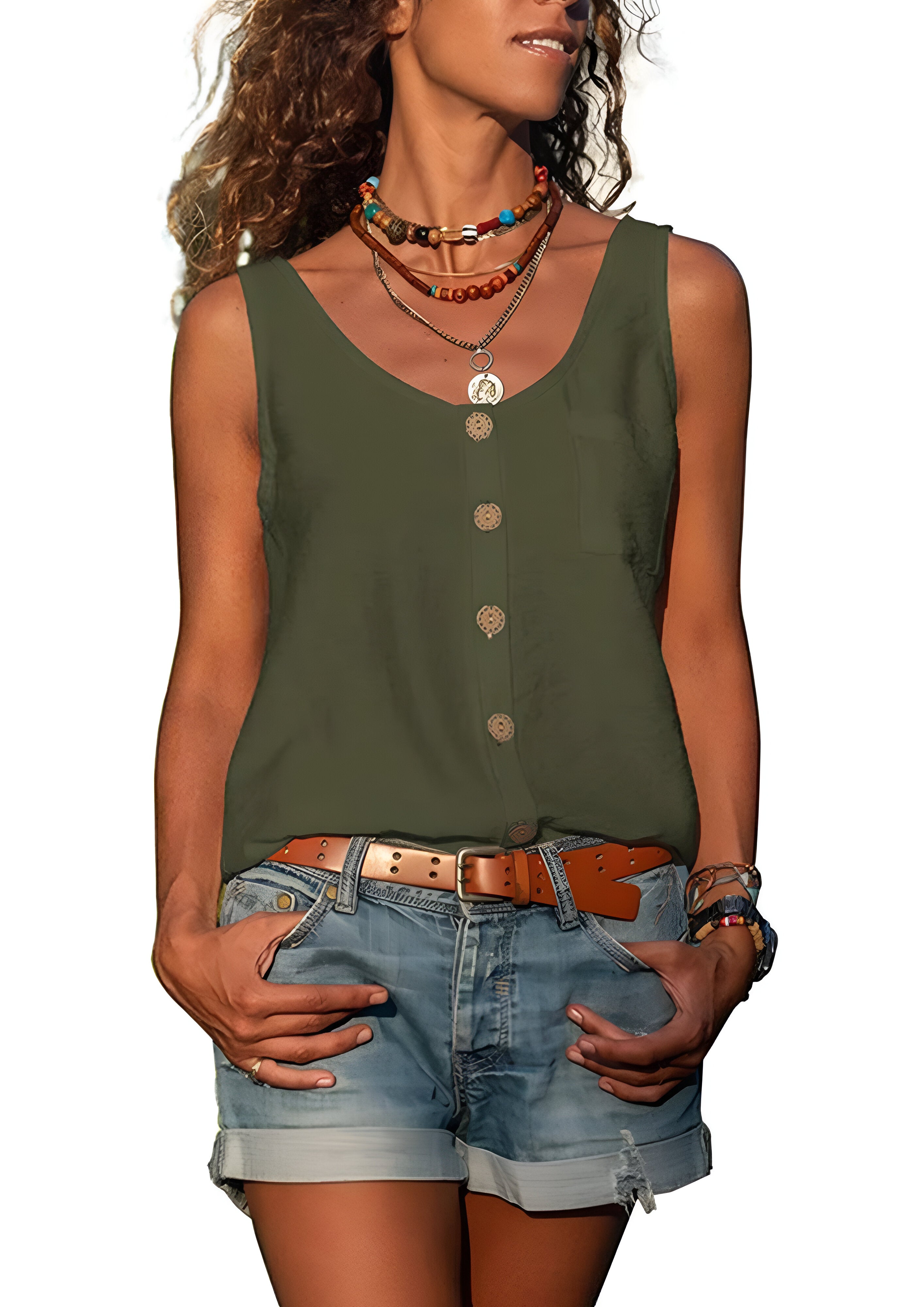 Women's Casual Summer Top | Sleeveless