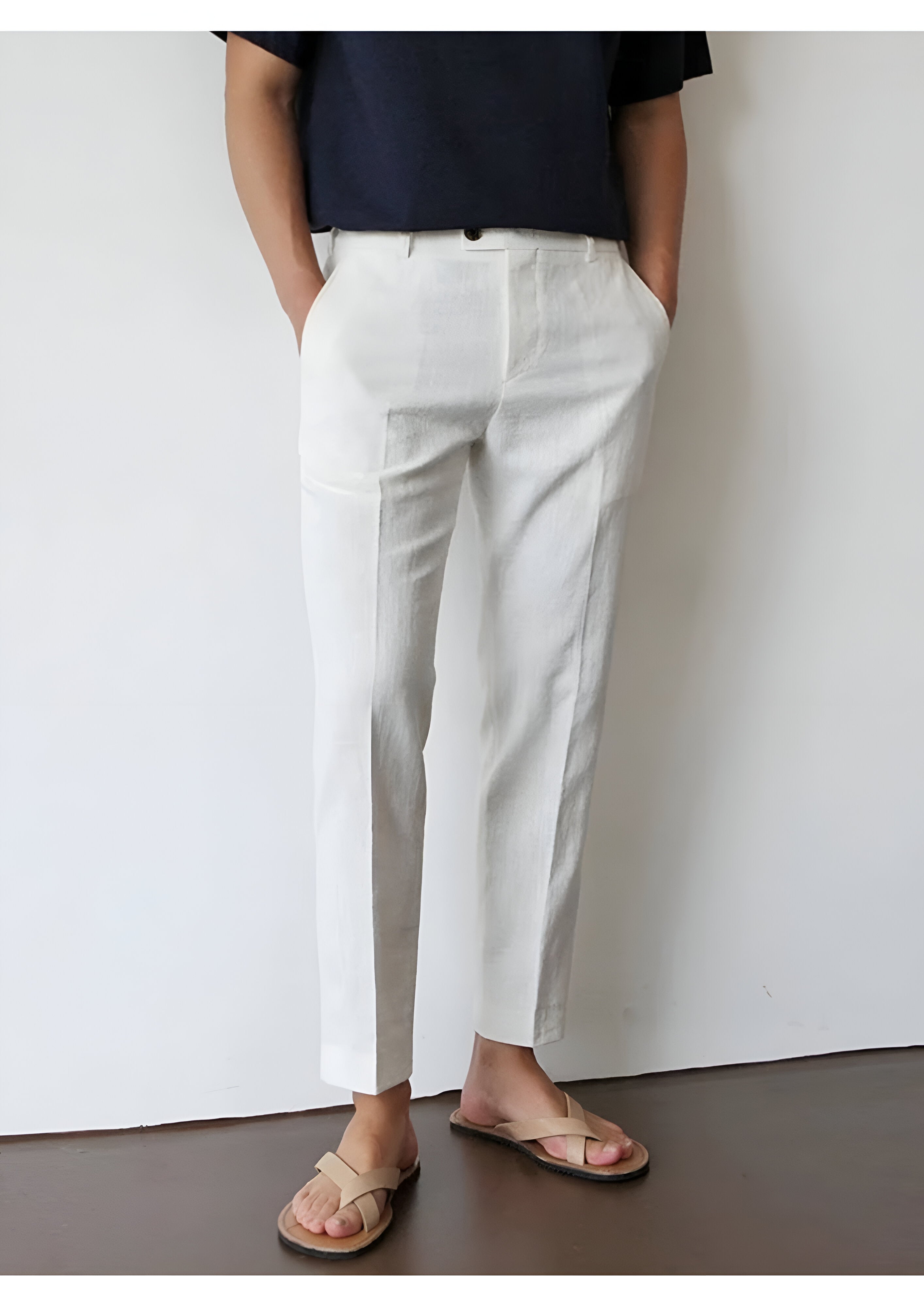 Tapered Short Ankle Trousers | Men's Wear