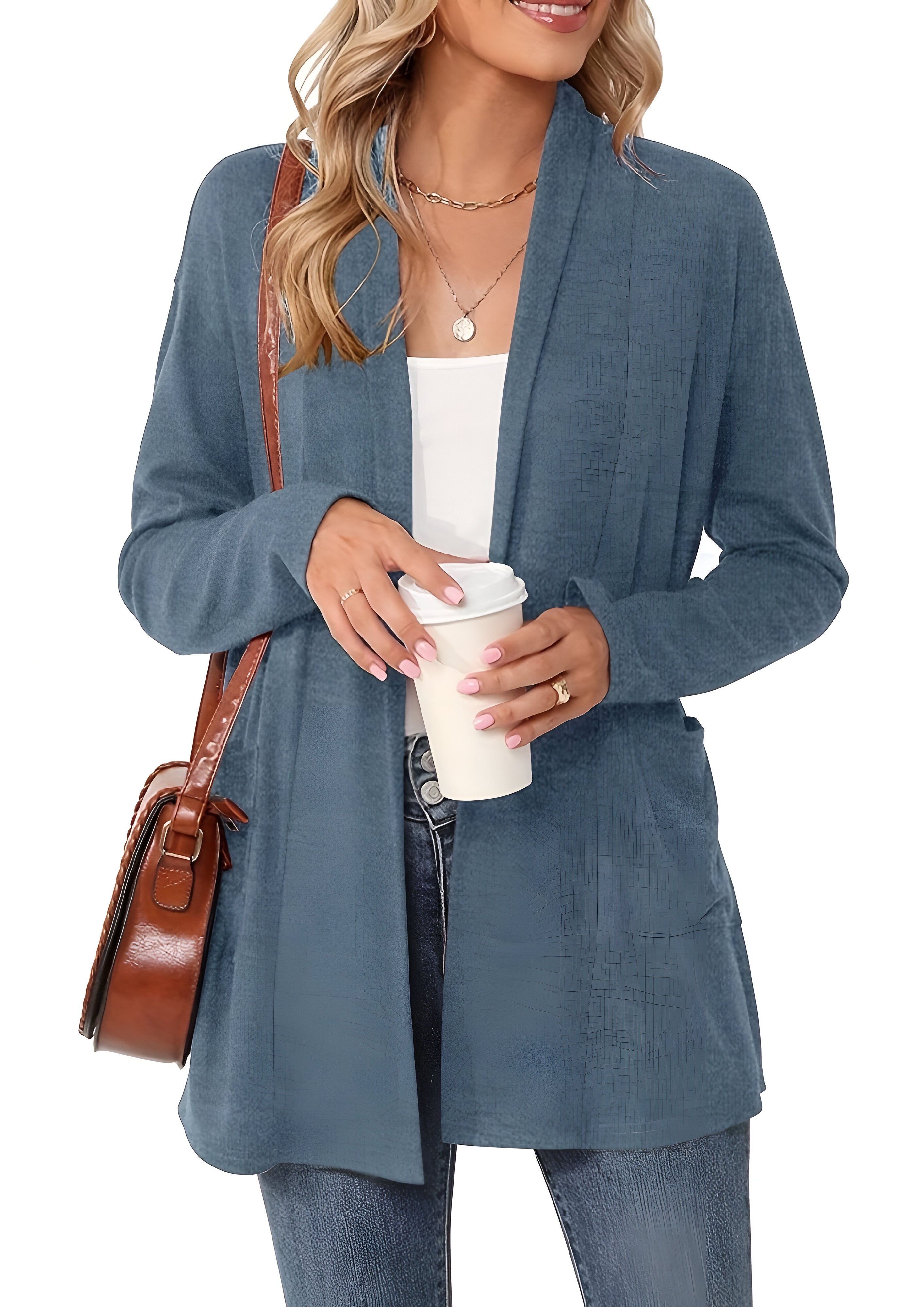 Chunky knitted Cardigan | Womens Open Front