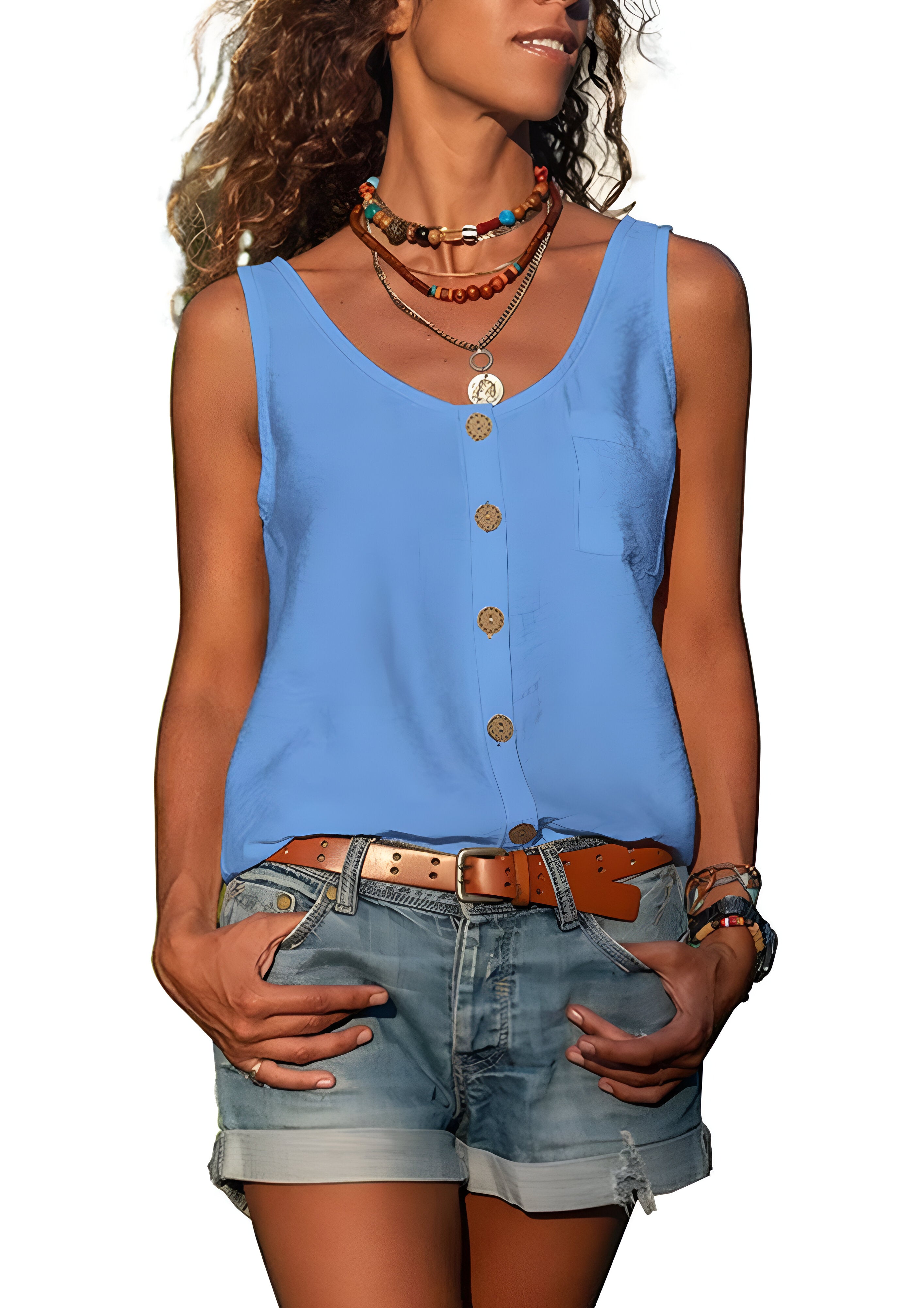 Women's Casual Summer Top | Sleeveless