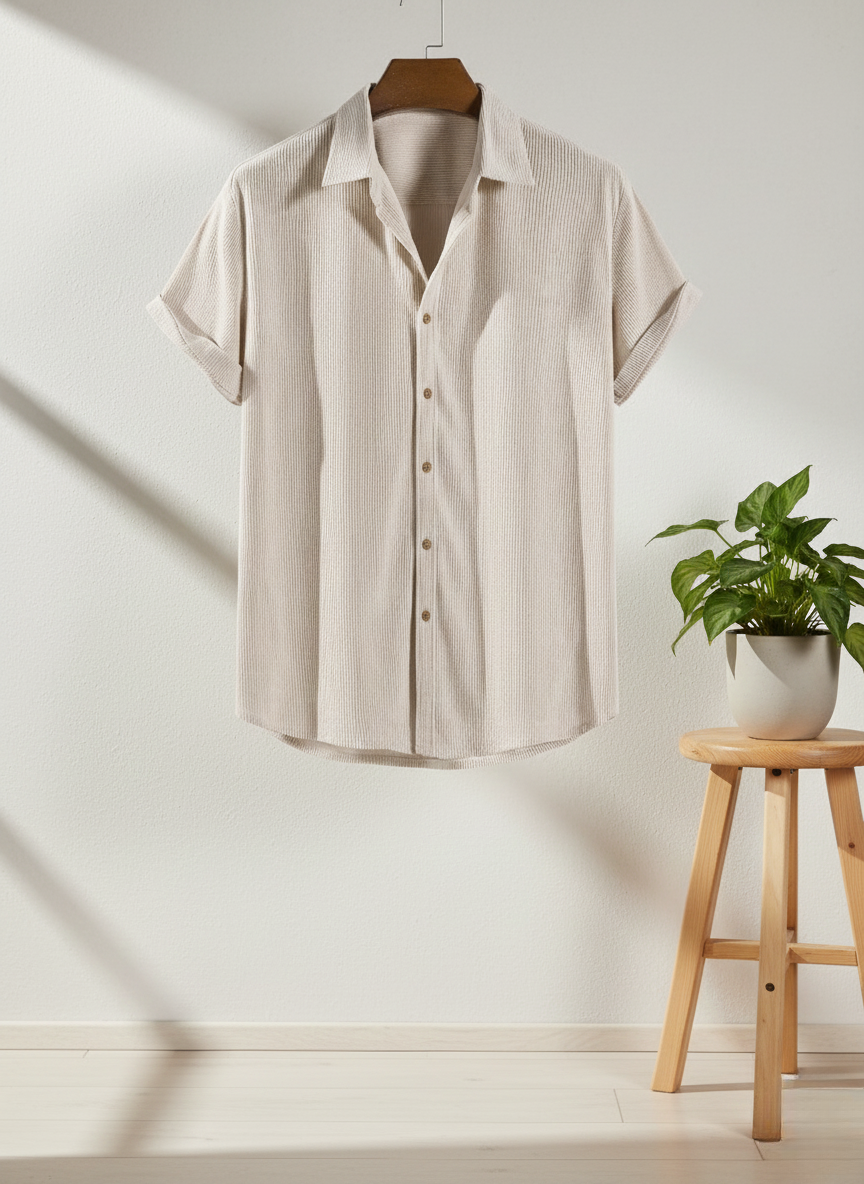 Men's Casual Short-Sleeve Shirt and Shorts Set | Two Piece