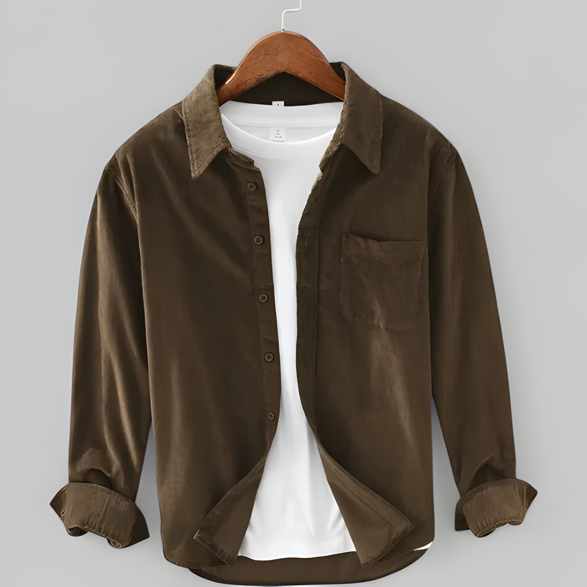 Button-Up Shirt | Men’s Textured Long Sleeve Fit