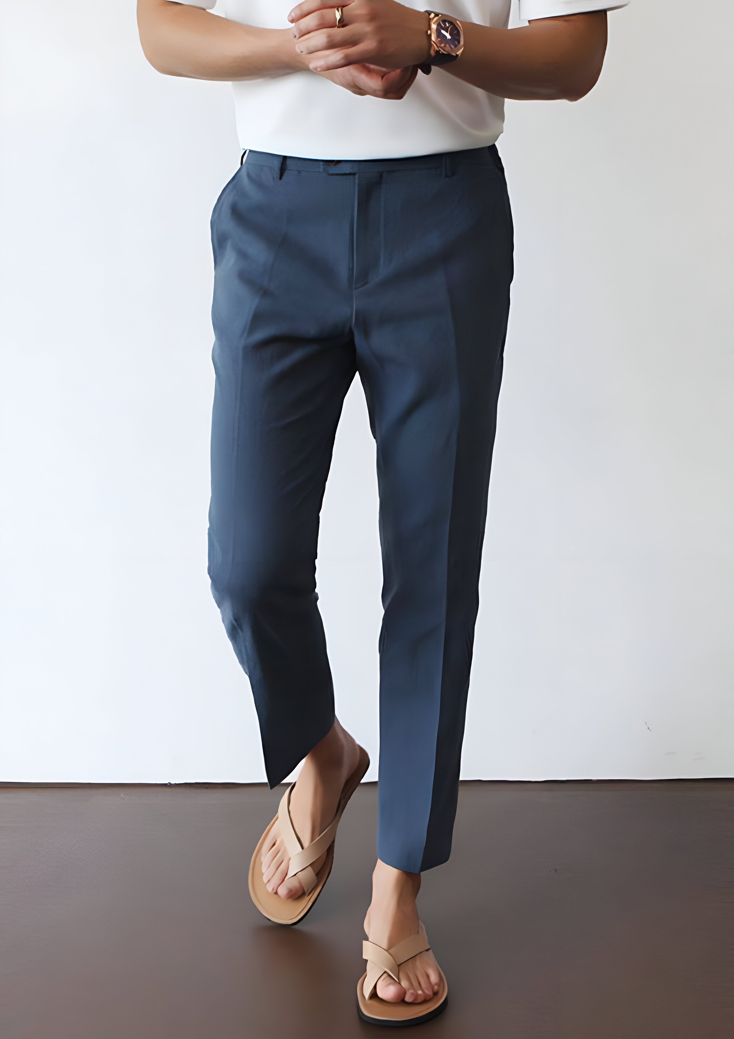 Tapered Short Ankle Trousers | Men's Wear