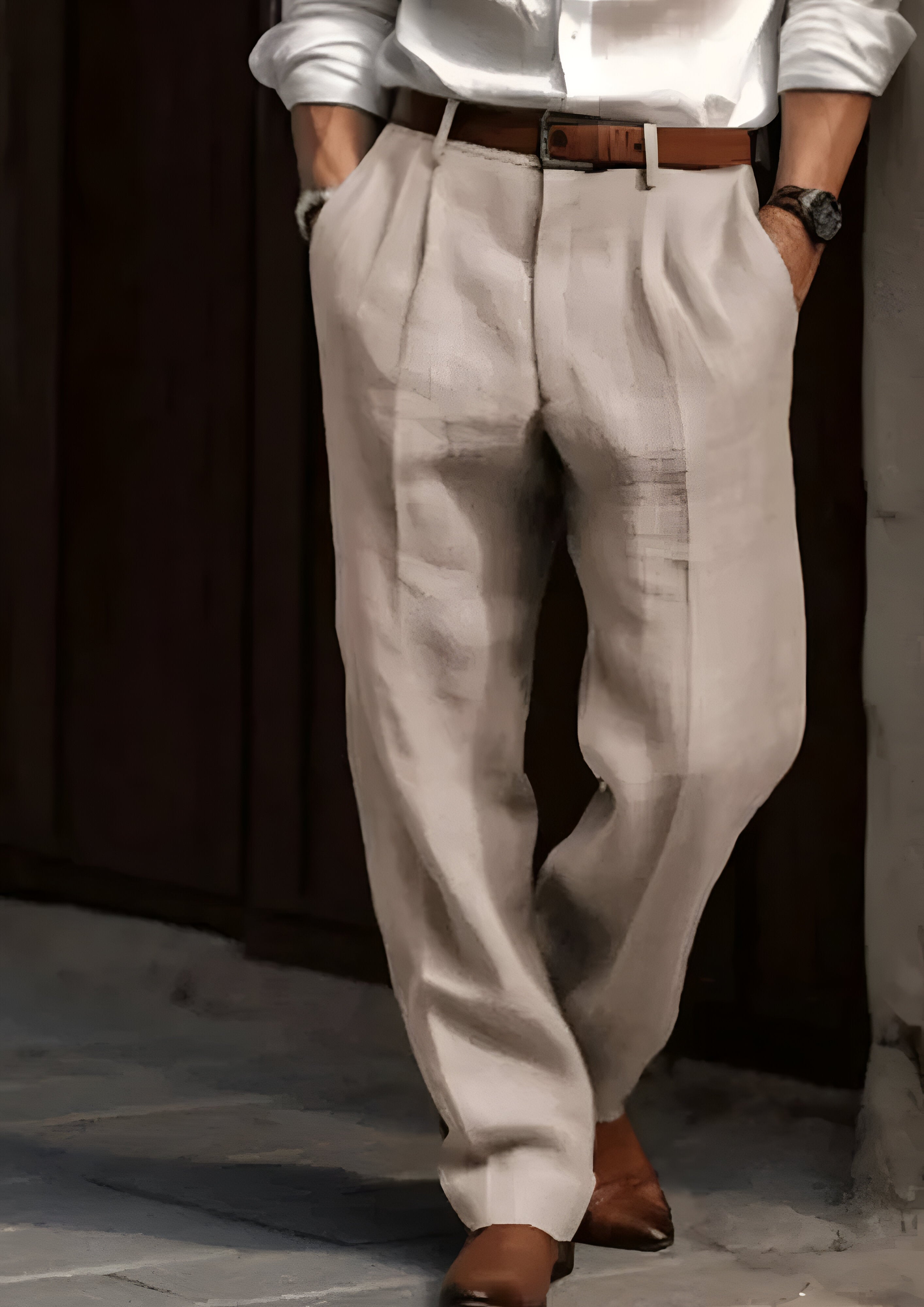 Casual Suit Trousers | Men's Pleated Front