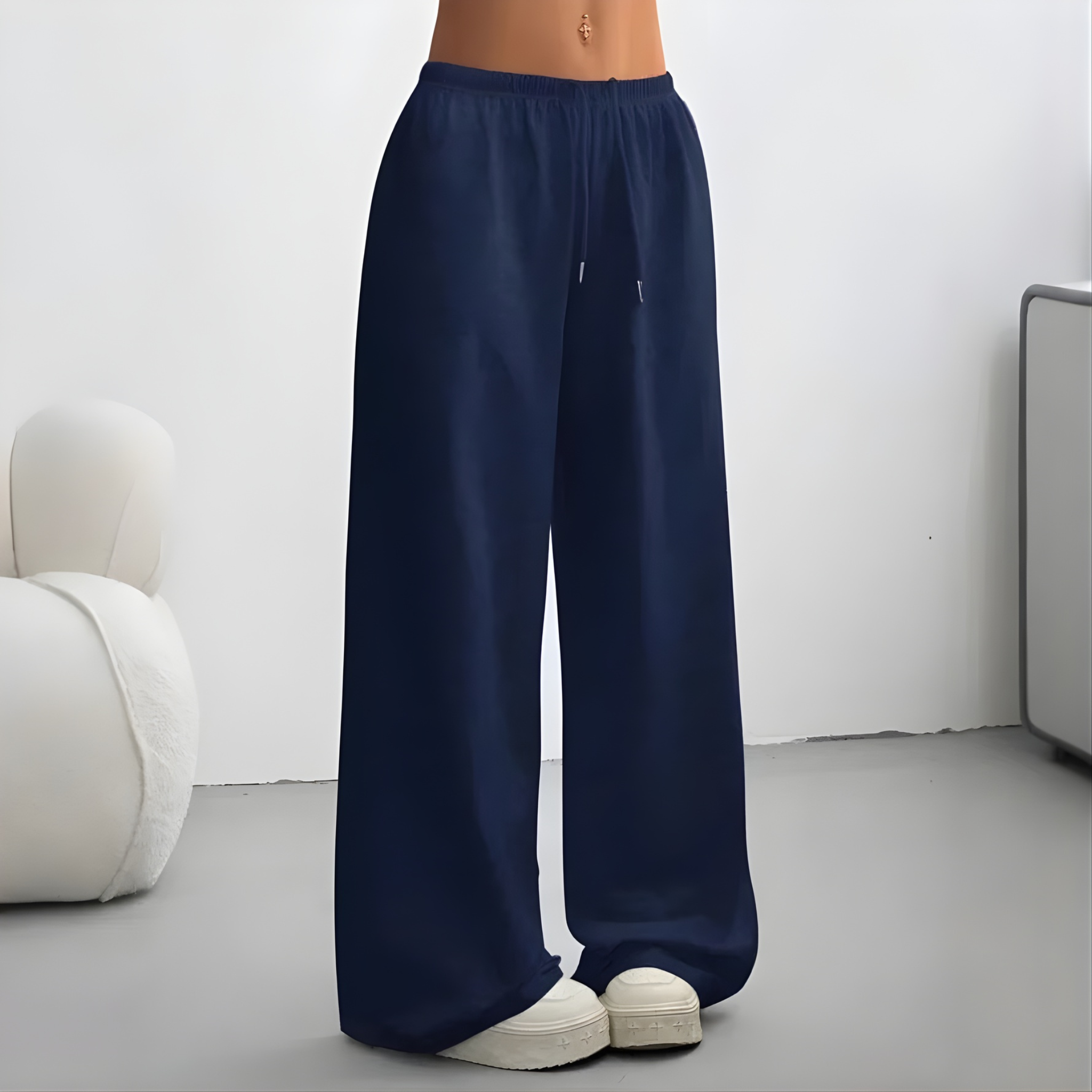 Women’s Summer Wide-Leg Trousers | Elasticated Waist
