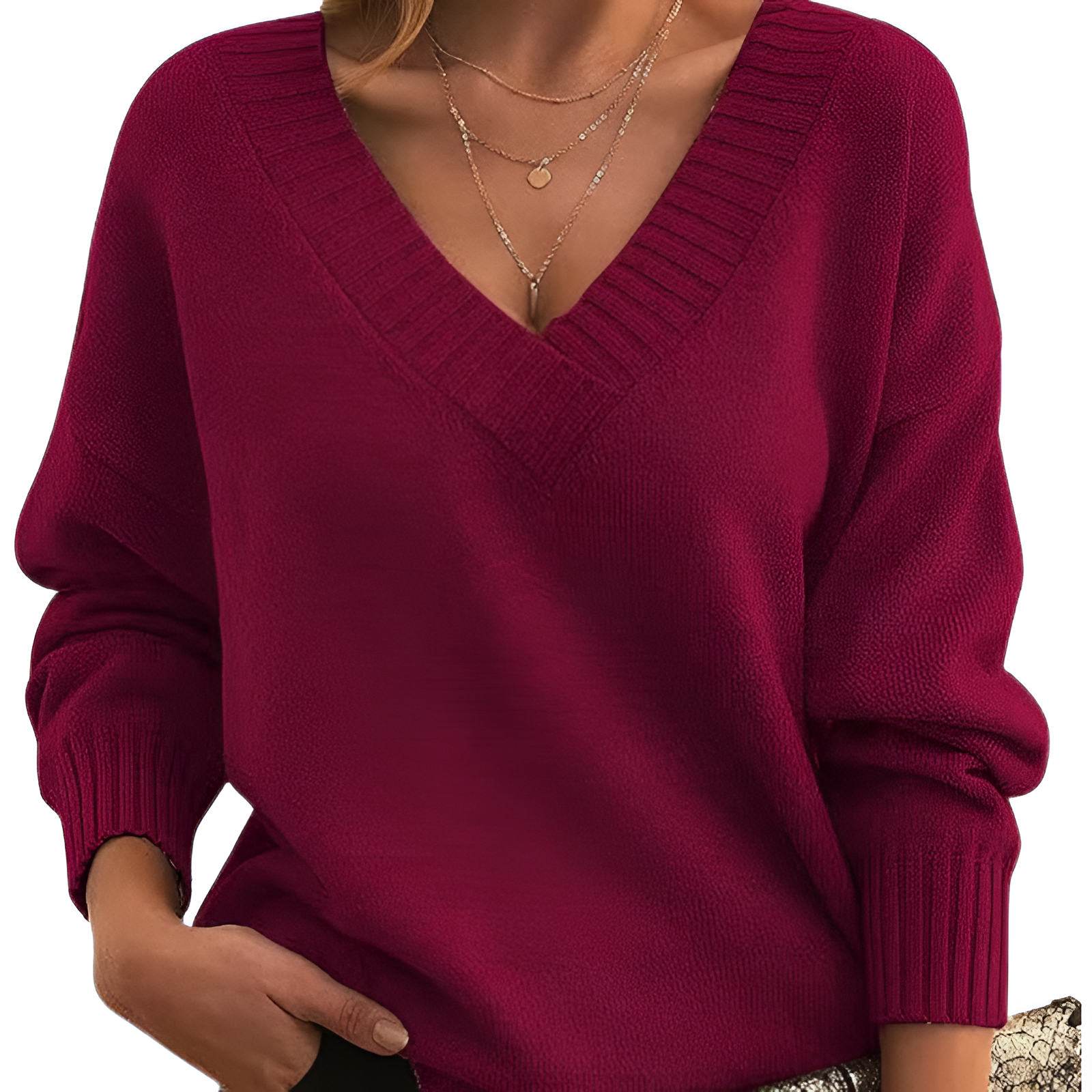 V-Neck Jumper | Women's Winter Relaxed