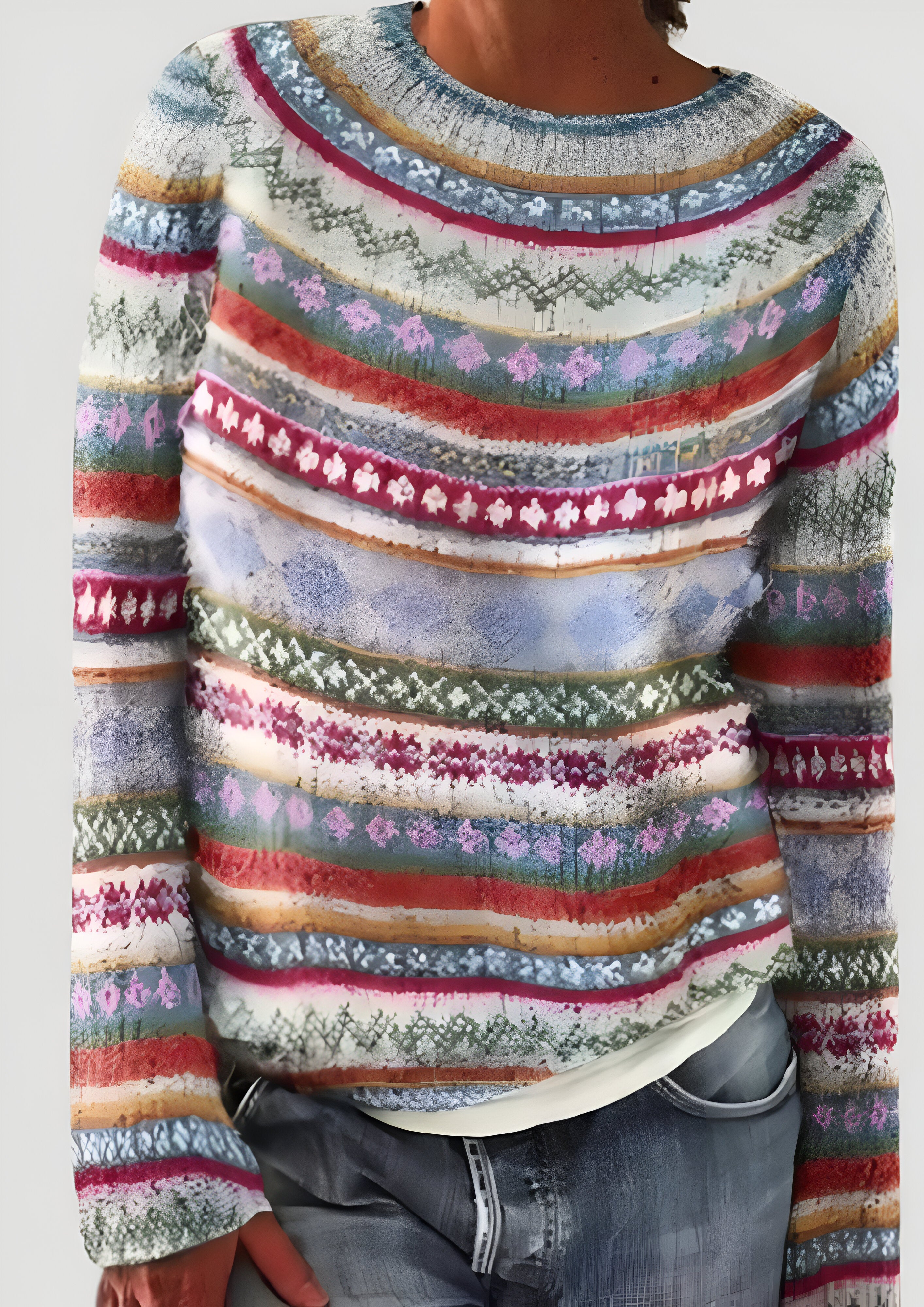 Colorful Patterned Jumper | Women's Long Sleeve