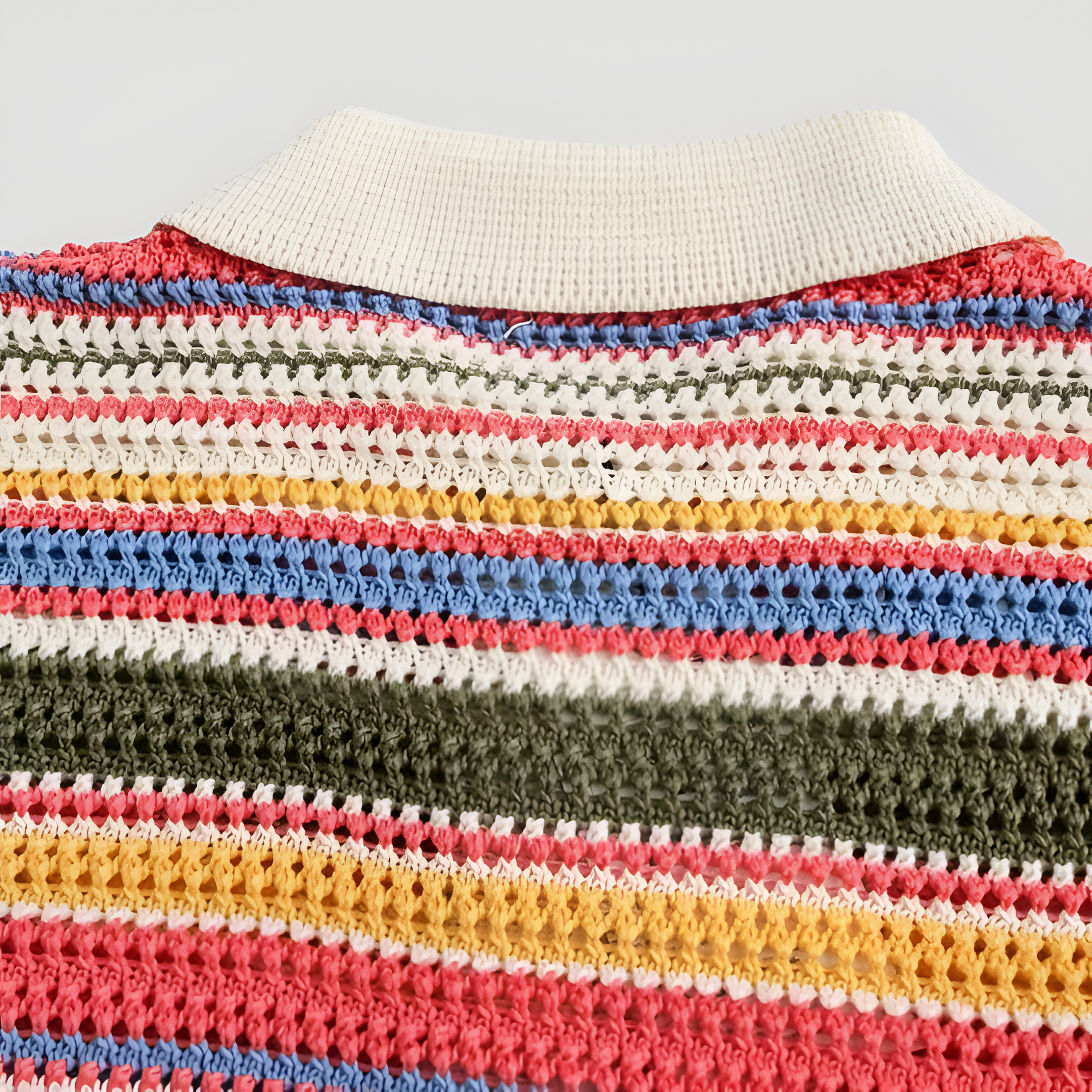 Knit Polo Cardigan | Women's Striped