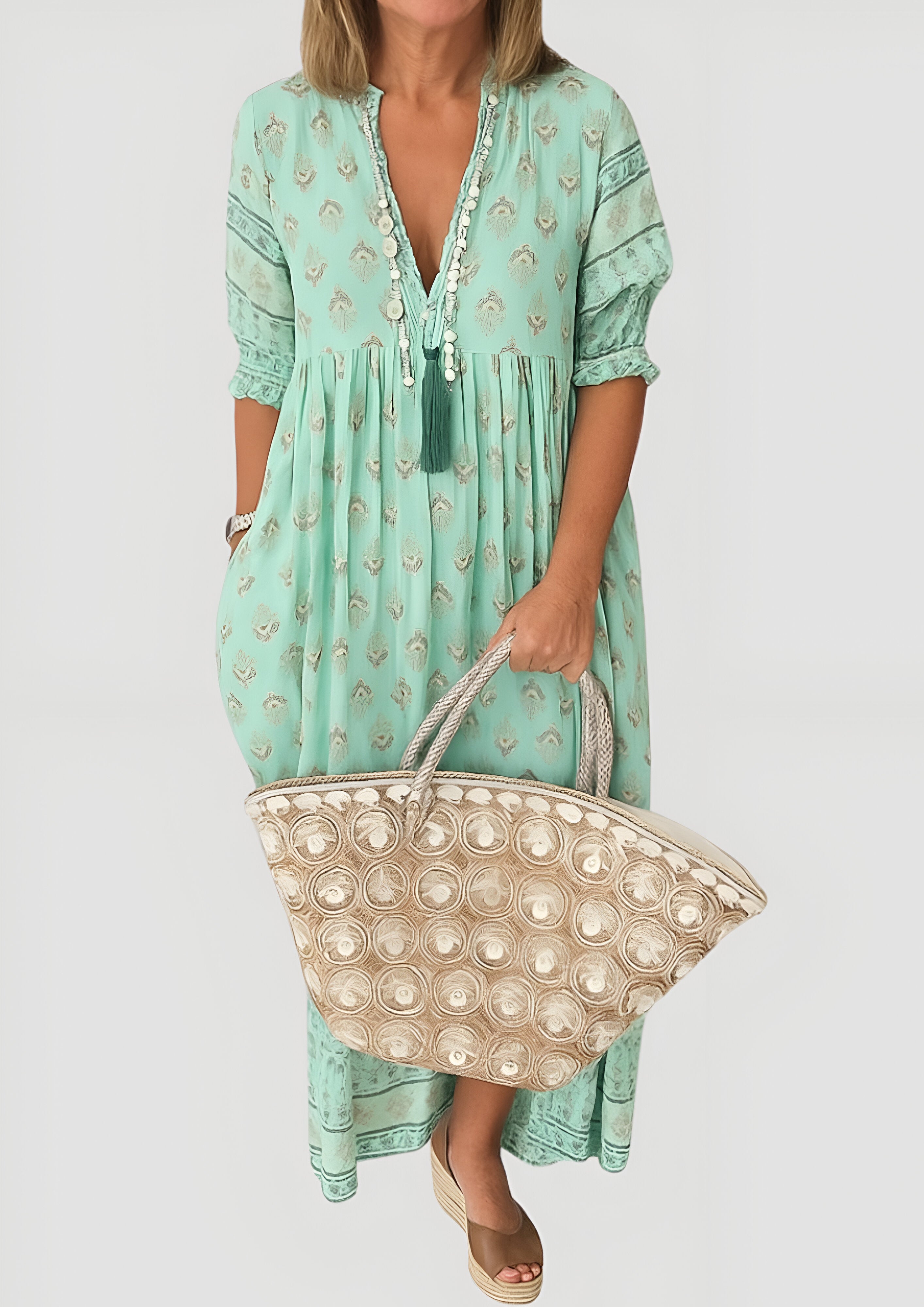 Women's Floral Maxi Dress | Summer Boho Beach Style