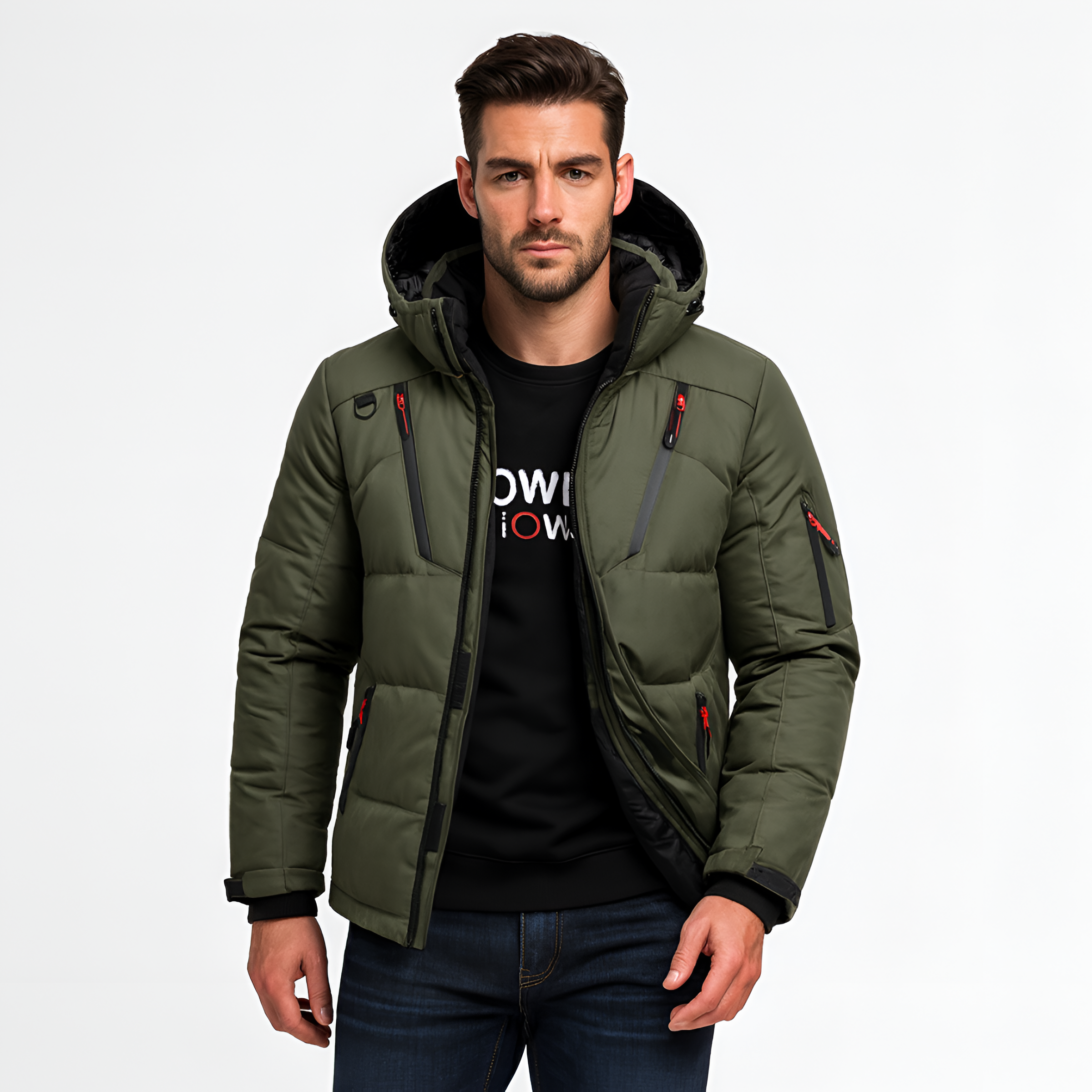 Padded Parka | Men's Winter Hooded Windproof