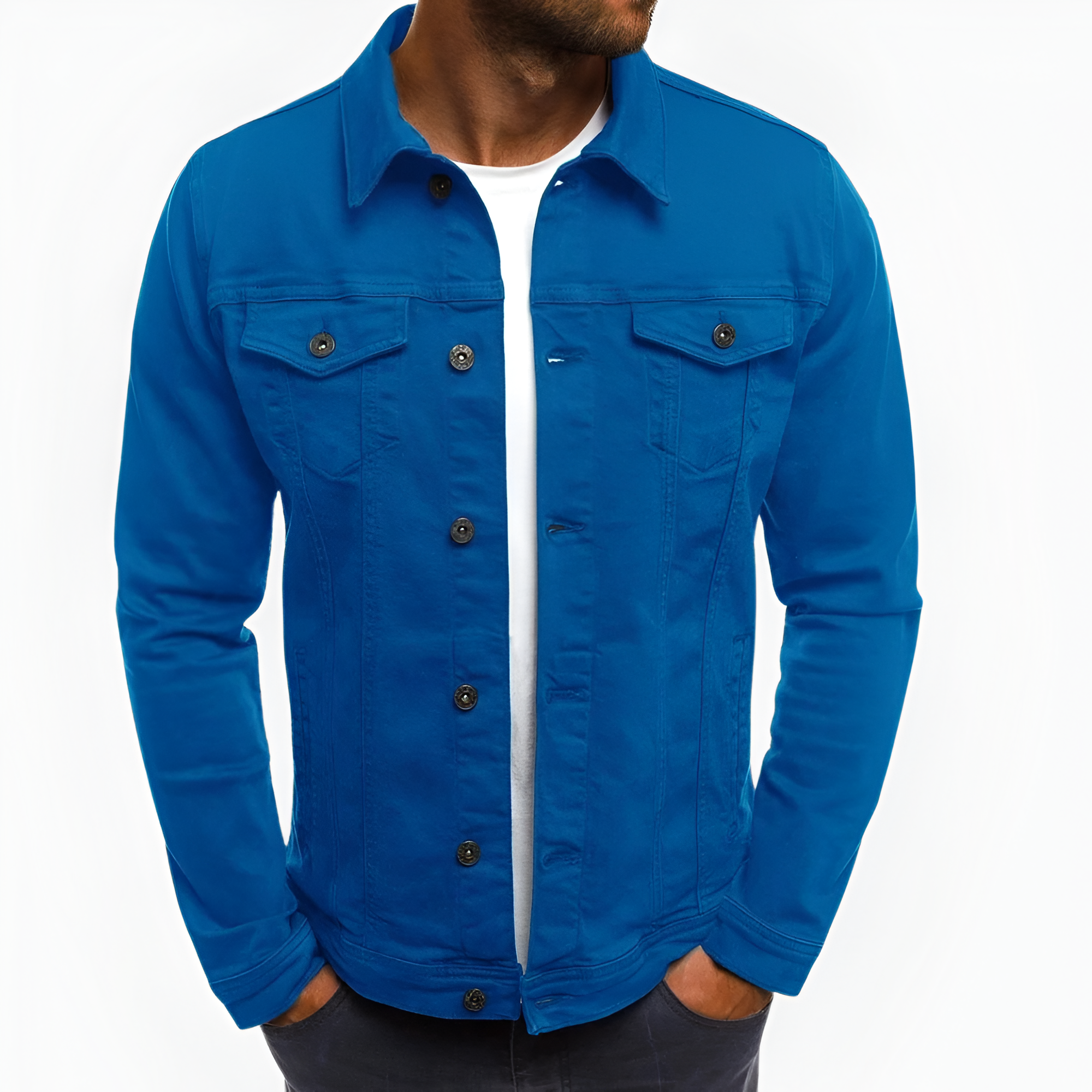 Trucker Denim Jacket | Men's Casual Button Front