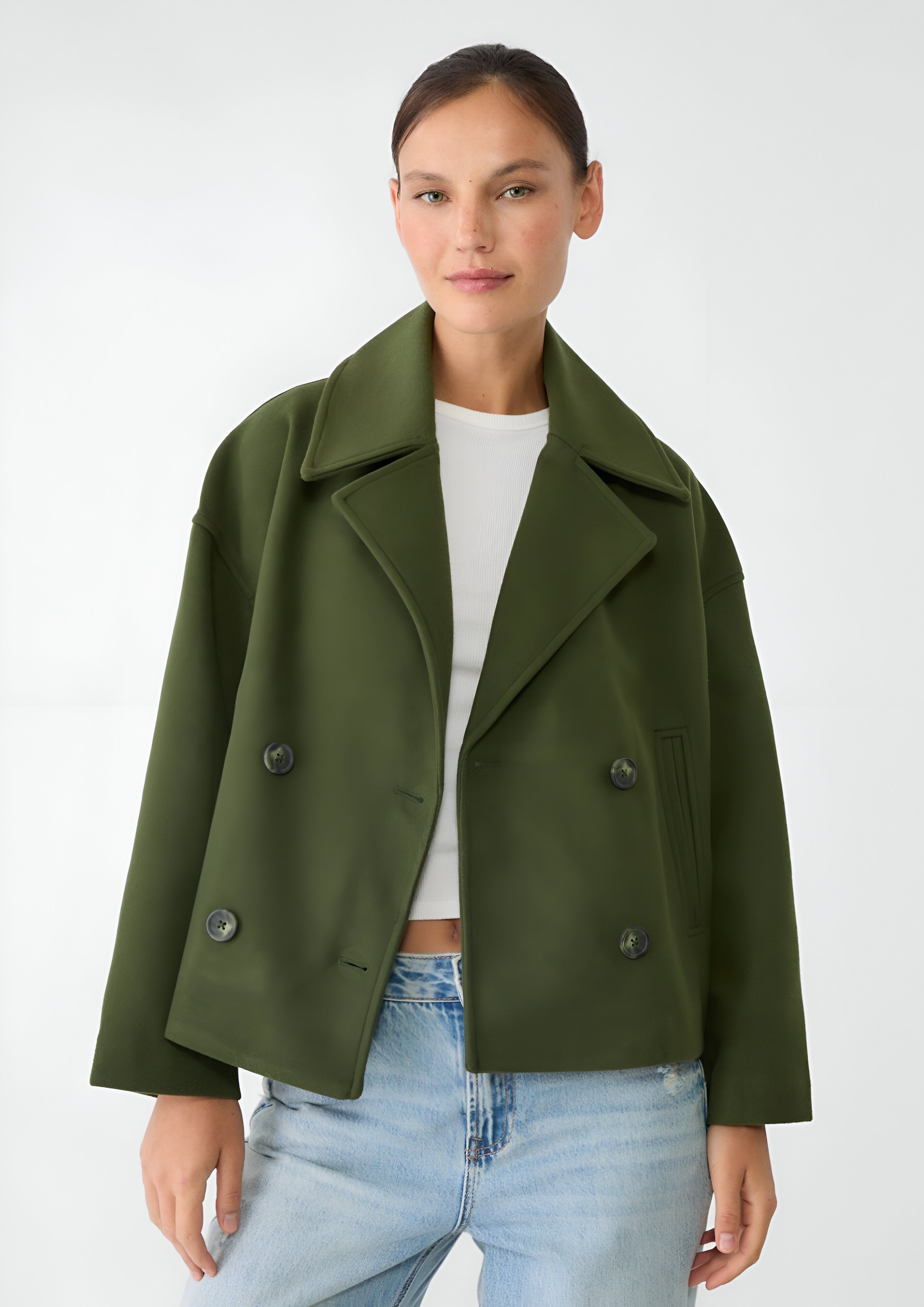 Cropped Pea Coat | Women's Winter Wear