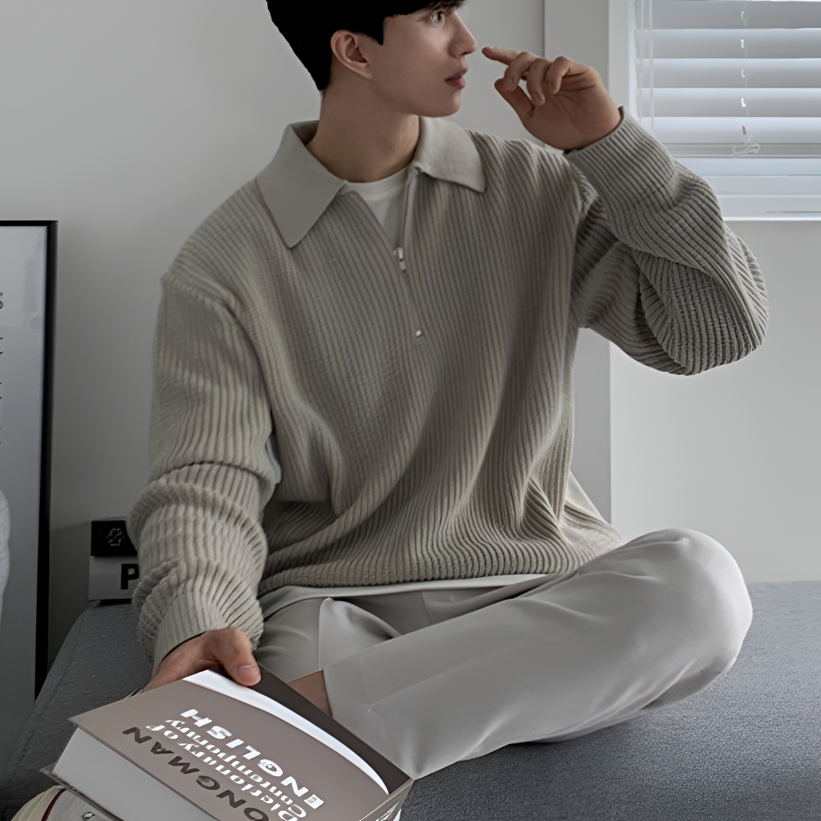 Half Zip Jumper | Men's Winter Modern Aesthetic