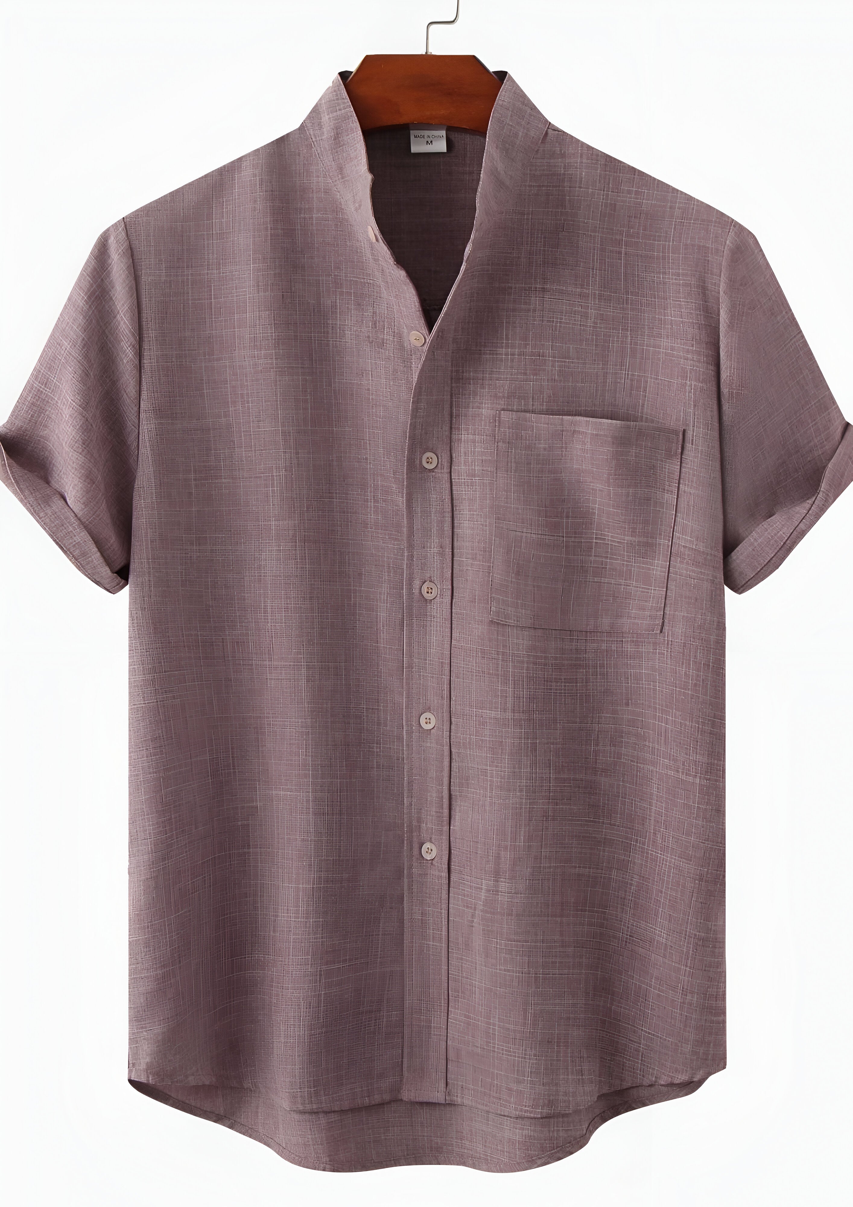 Stand Collar Shirt | Men's Button Up