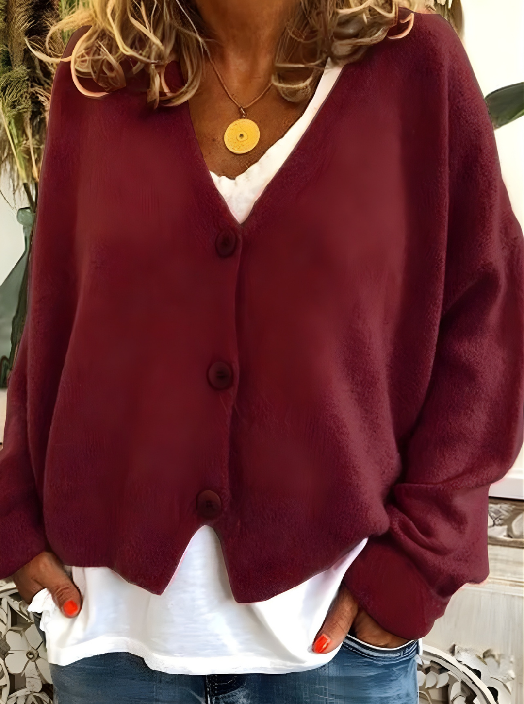 Women’s Summer V-Neck Cardigan | Button-Front