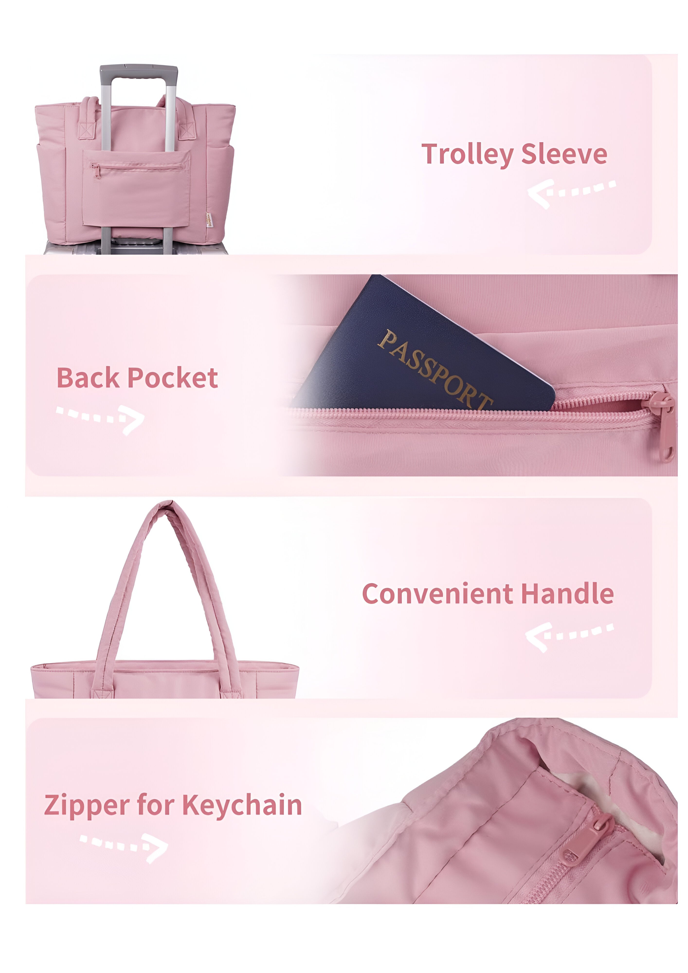 Women's Quilted Puffer Tote Bag | Large