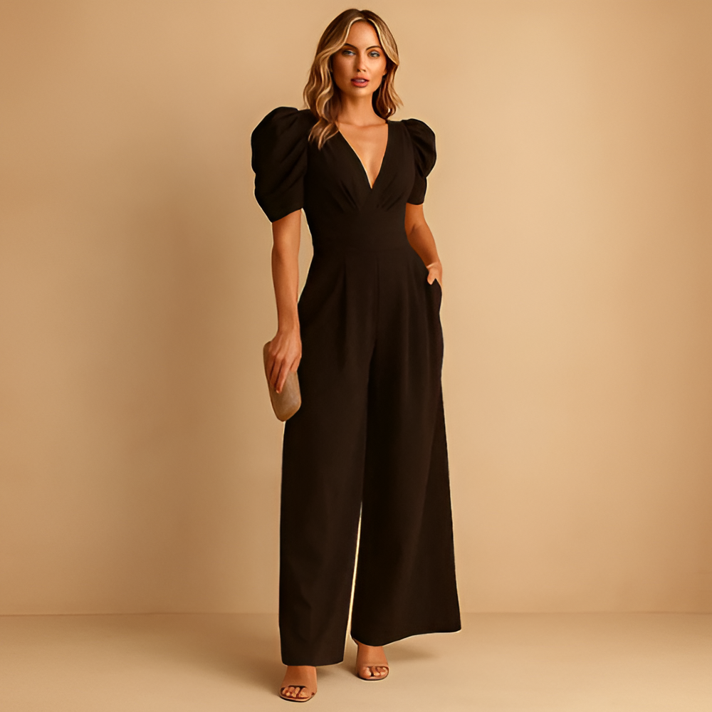 Women's Puff Sleeve Fit Jumpsuit | Evening