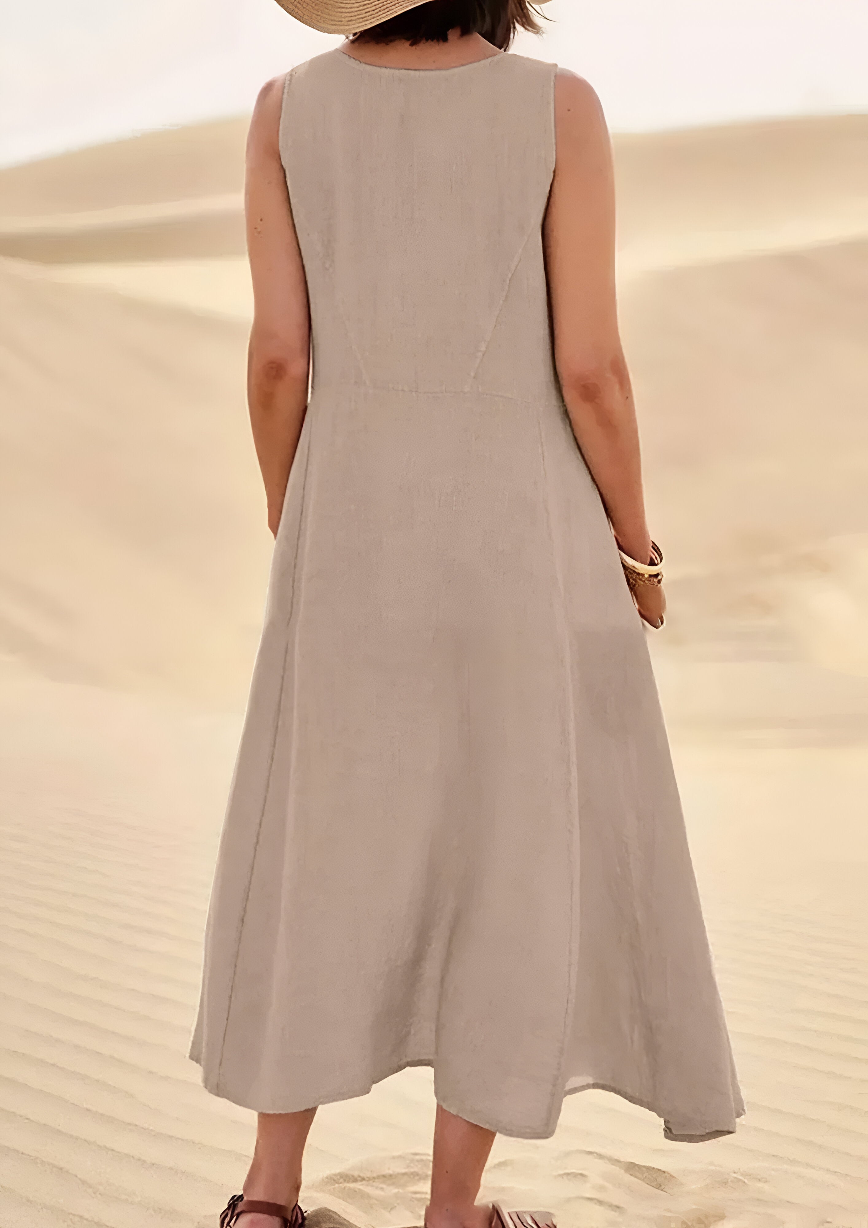 Women's Summer Boat Neck Dress | Midi