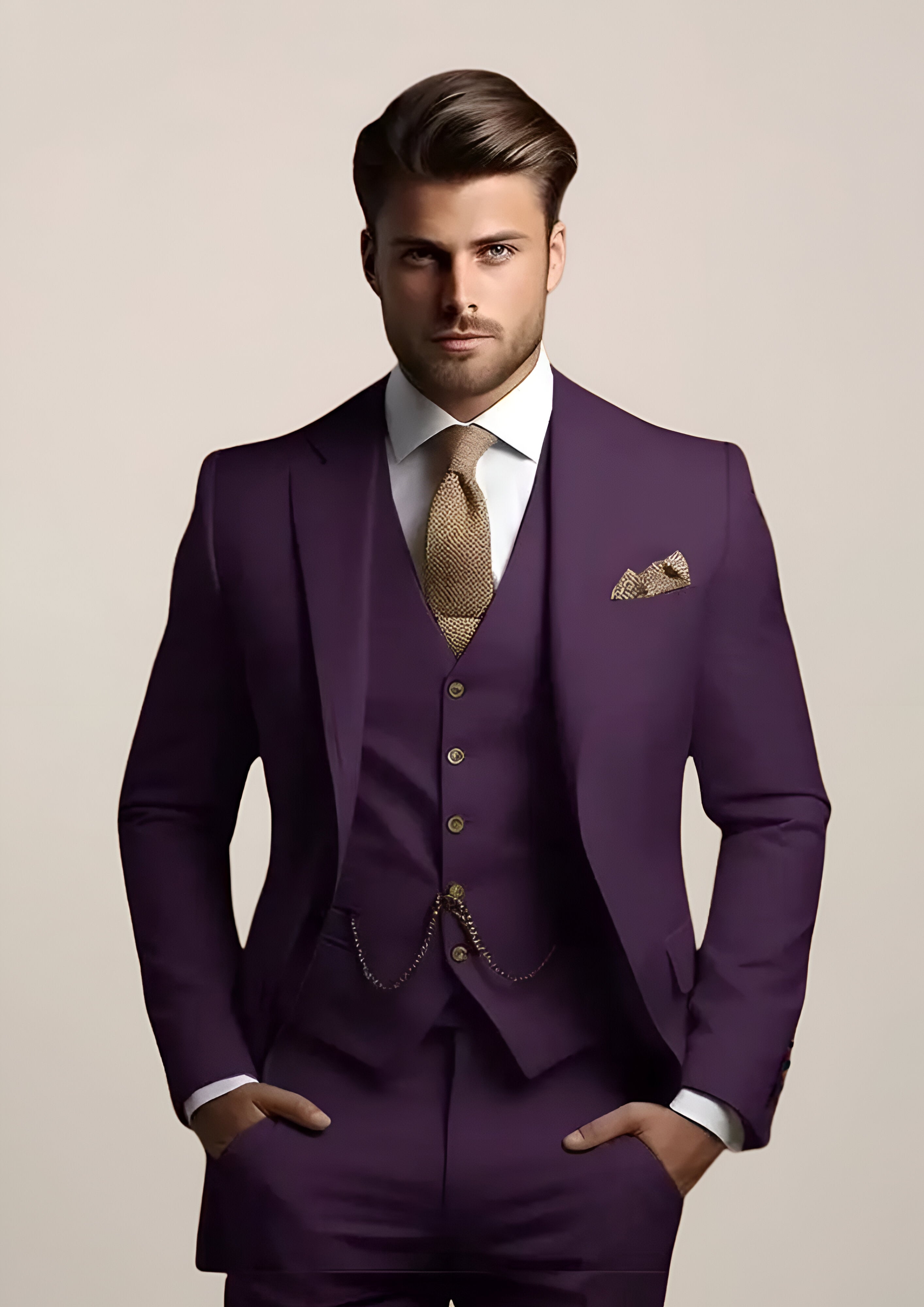 Men’s Slim Fit Suit | 3-Piece Wedding Tuxedo