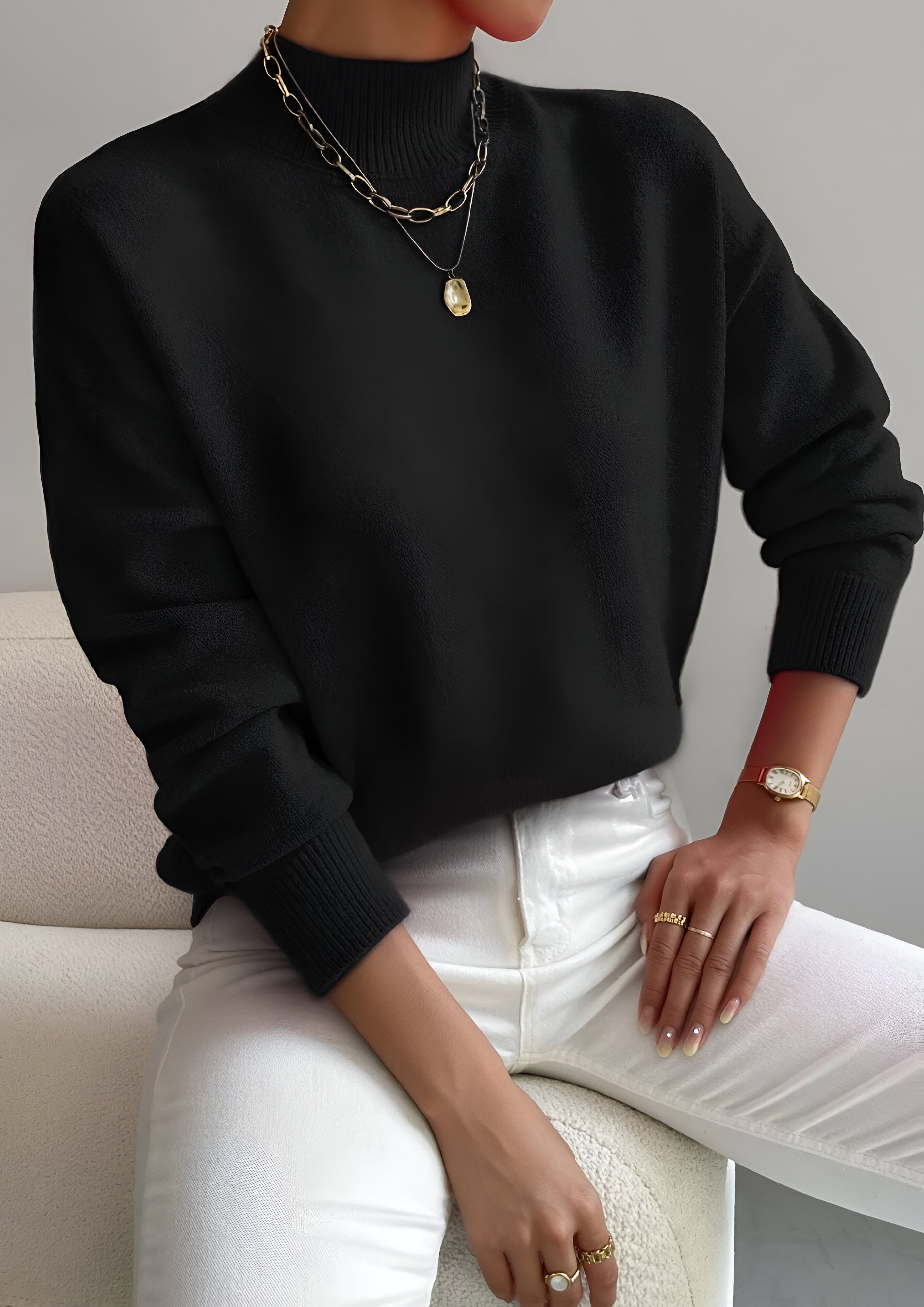 Women's Turtle Neck Jumper | Long Sleeve Casual Wear